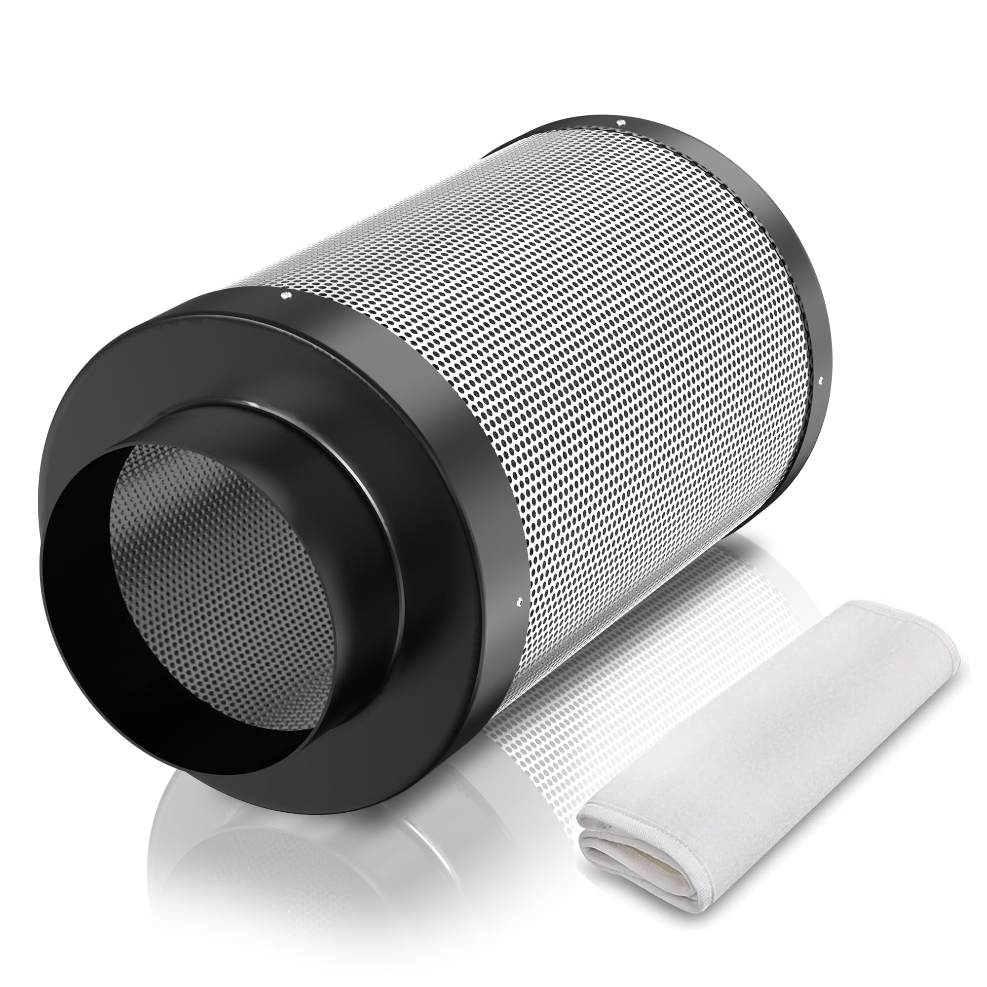 8 Inch Air Carbon Filter with Premium Australian Virgin Charcoal - Odor Elimination for Grow Tents, Hydroponics, Indoor Gardening & Ventilation Systems | Perfect for Grow Rooms, Greenhouses & Air Purification