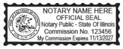 Illinois Notary Stamp & Seal Embosser Combo - Self Inking Notary Supplies for Legal Documents & Contracts - Perfect for Notaries, Lawyers & Real Estate Professionals
