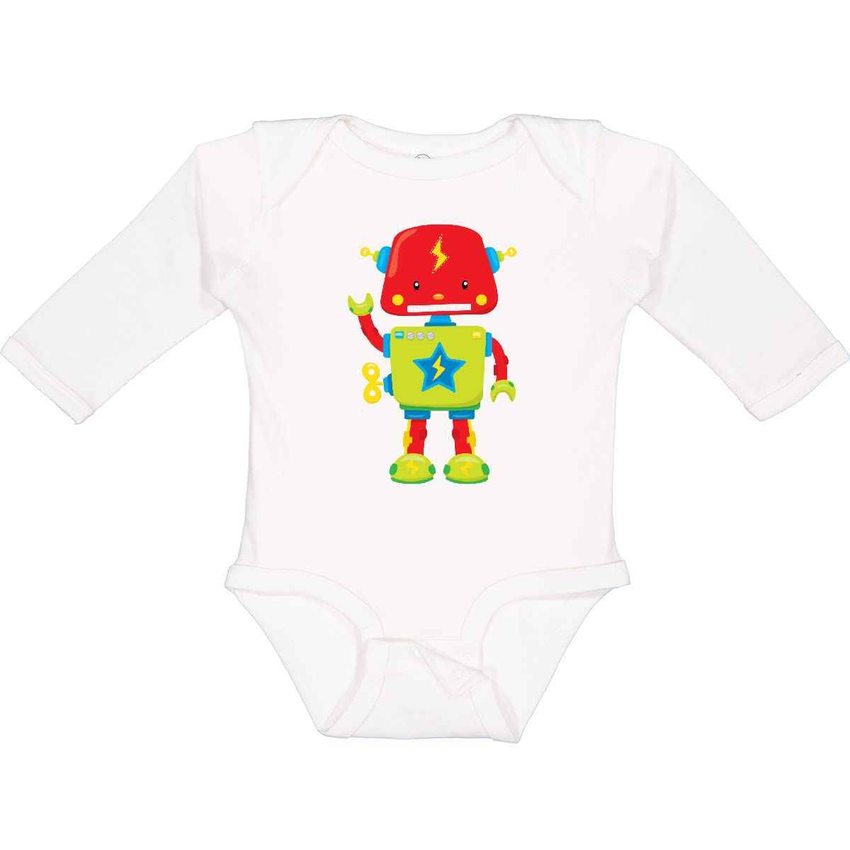 Inktastic Toy Robot Long Sleeve Baby Bodysuit - Adorable Infant Outfit for Boys & Girls | Perfect for Playtime, Photoshoots & Everyday Wear