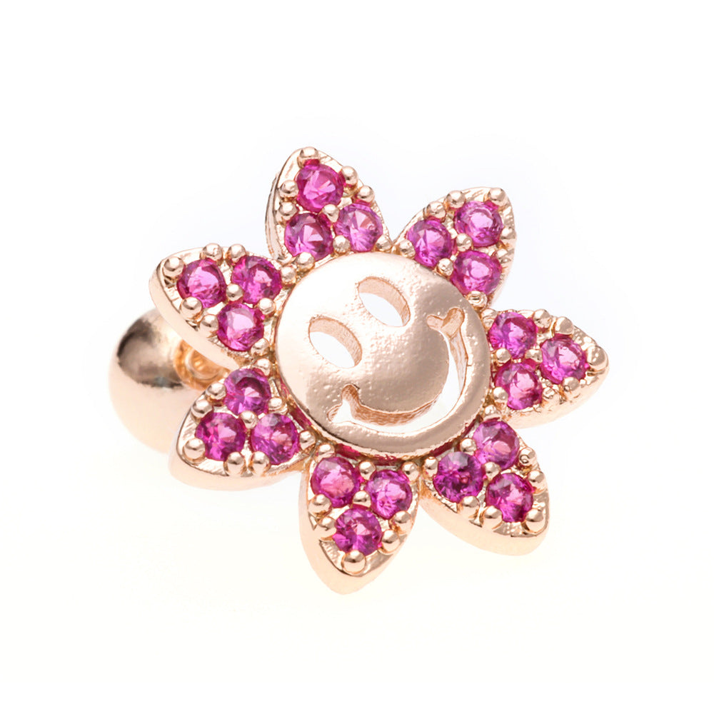 20G Cartilage Flower Stud Earrings for Conch, Daith & Helix Piercings | Hypoallergenic Stainless Steel Body Jewelry | Perfect for Everyday Wear & Special Occasions
