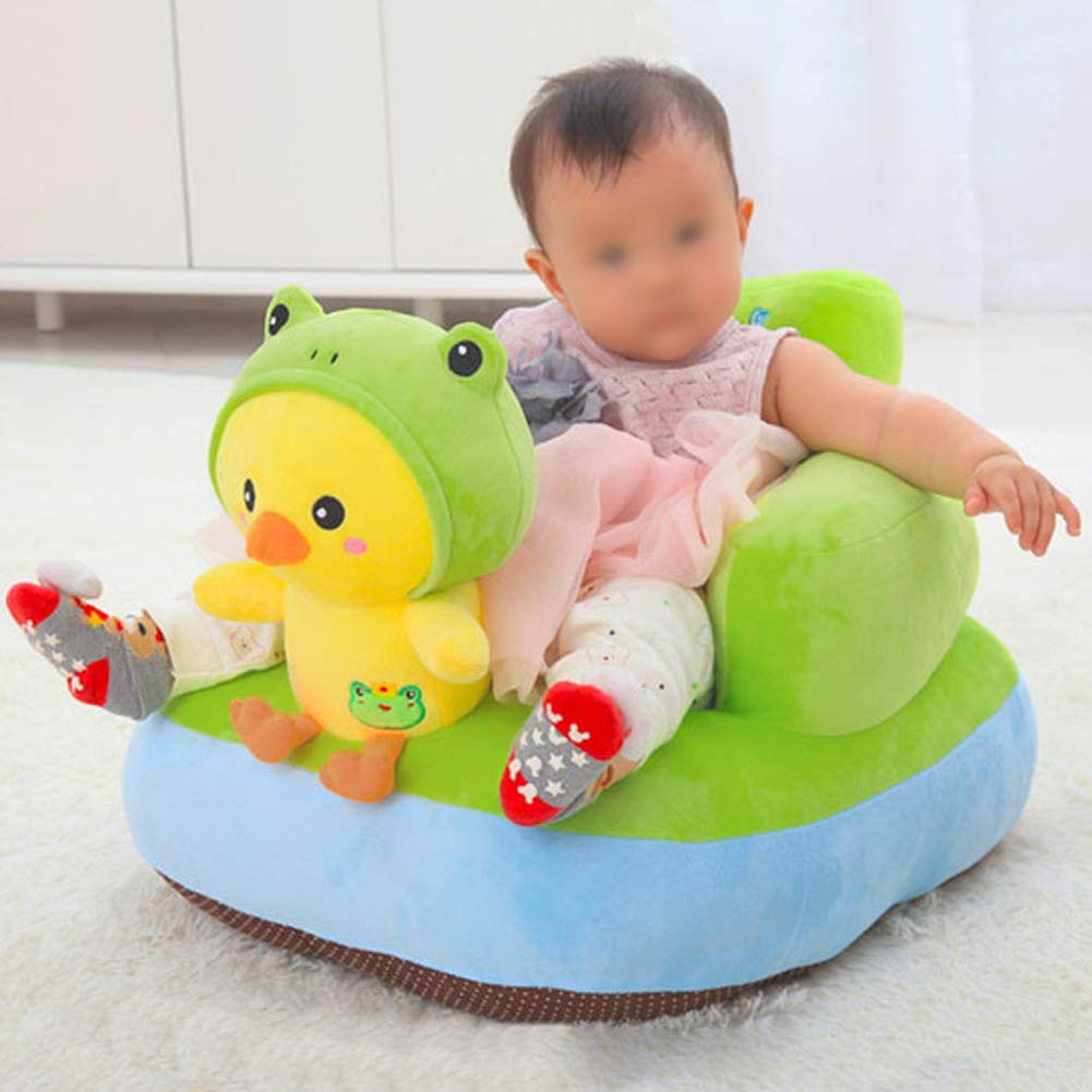 WAYUTO Soft Plush Baby Sofa Chair - Infant Support Seat for Learning to Sit, Floor Seat for Toddlers & Kindergarten Kids - Pink Elephant Design | Perfect for Playtime, Nursery, and Early Childhood Development