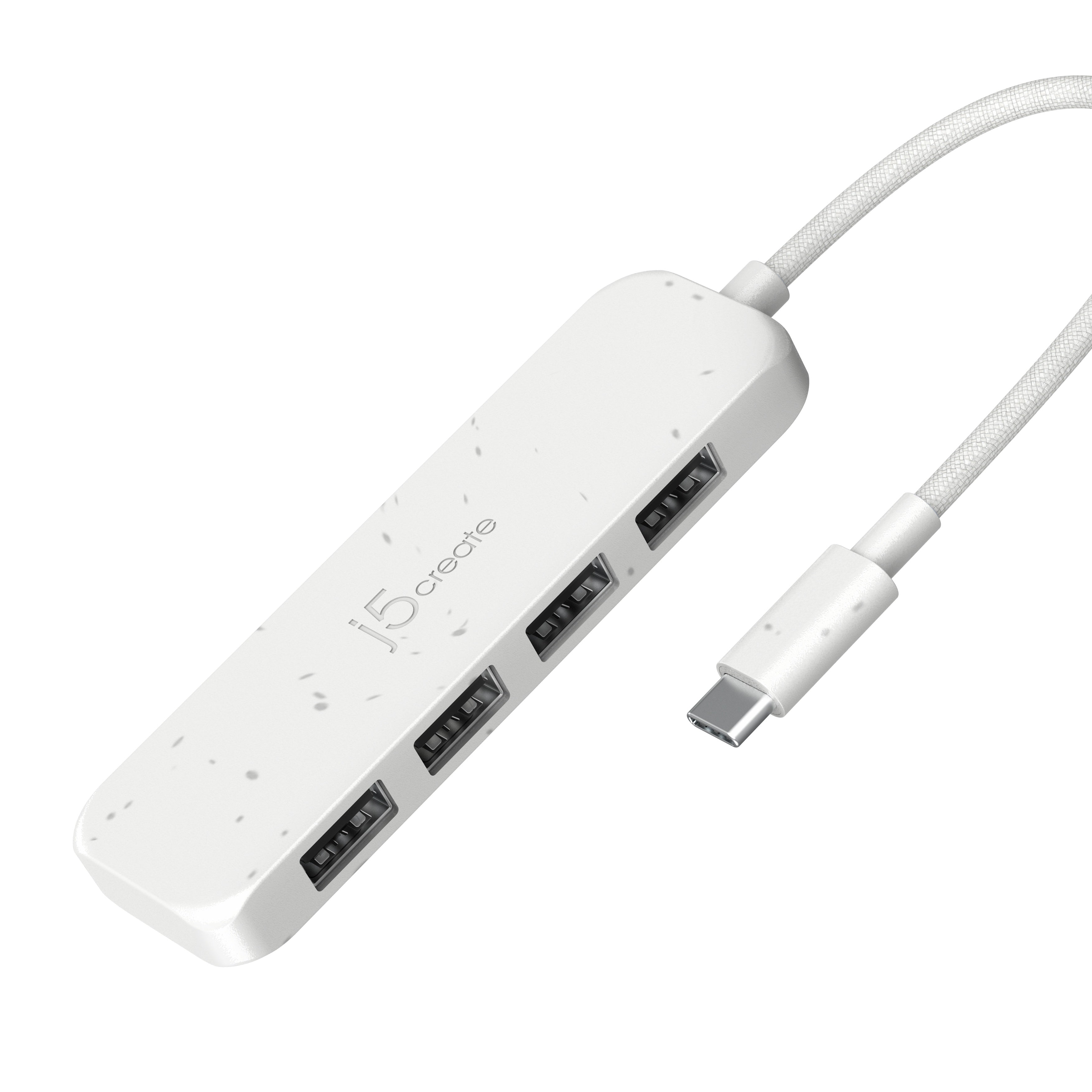 Eco-Friendly USB C to 4 Port USB 3.1 Gen 2 Hub - High Speed Data Transfer for Laptop, MacBook, PC - Perfect for Home Office, Gaming & Travel Accessories