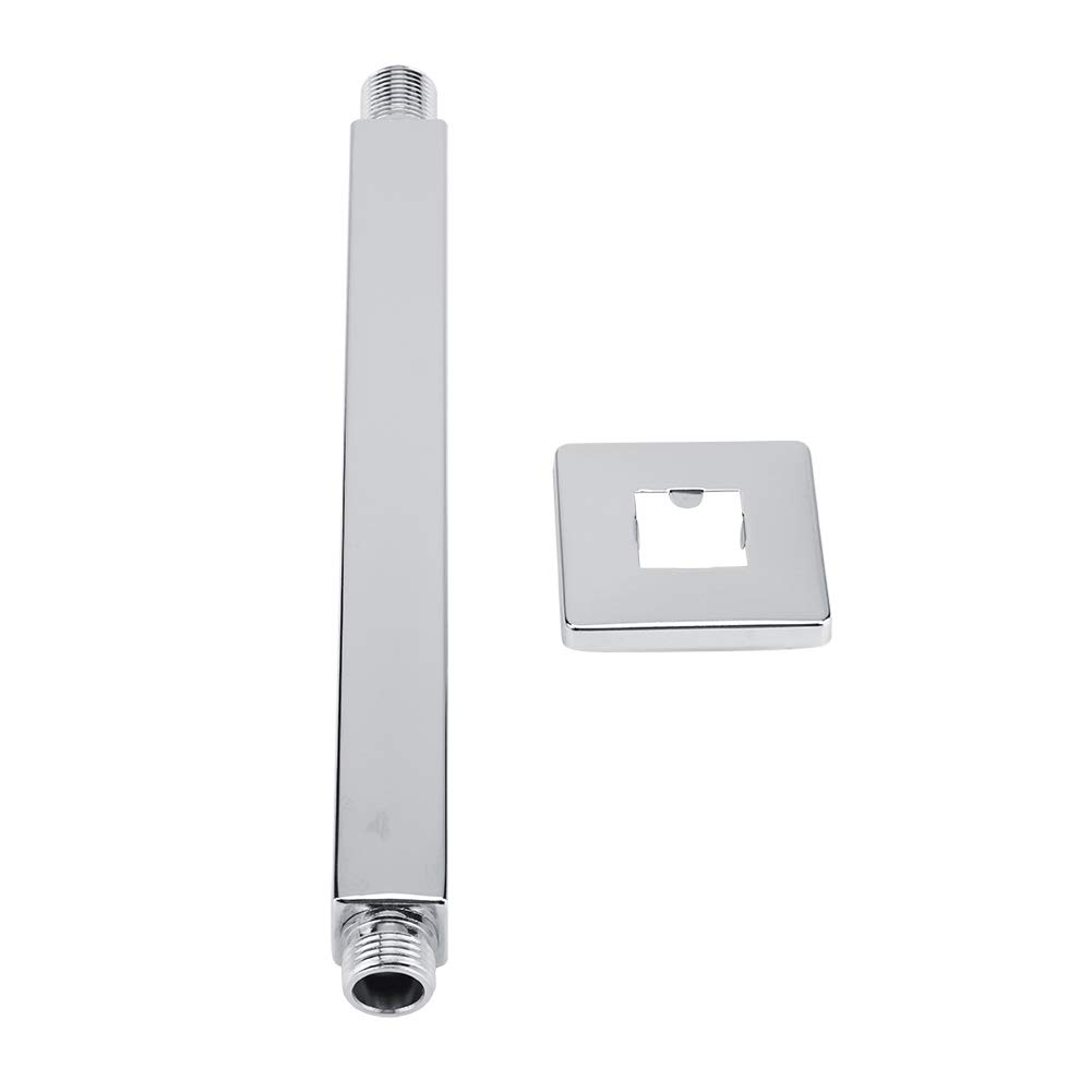 TOPINCN 10-Inch Stainless Steel Shower Arm Extension - Wall Mount Ceiling Shower Pipe for Bathroom, Long Shower Head Extension Arm - Perfect for Modern Bathroom Renovations & Spa-Like Shower Experiences