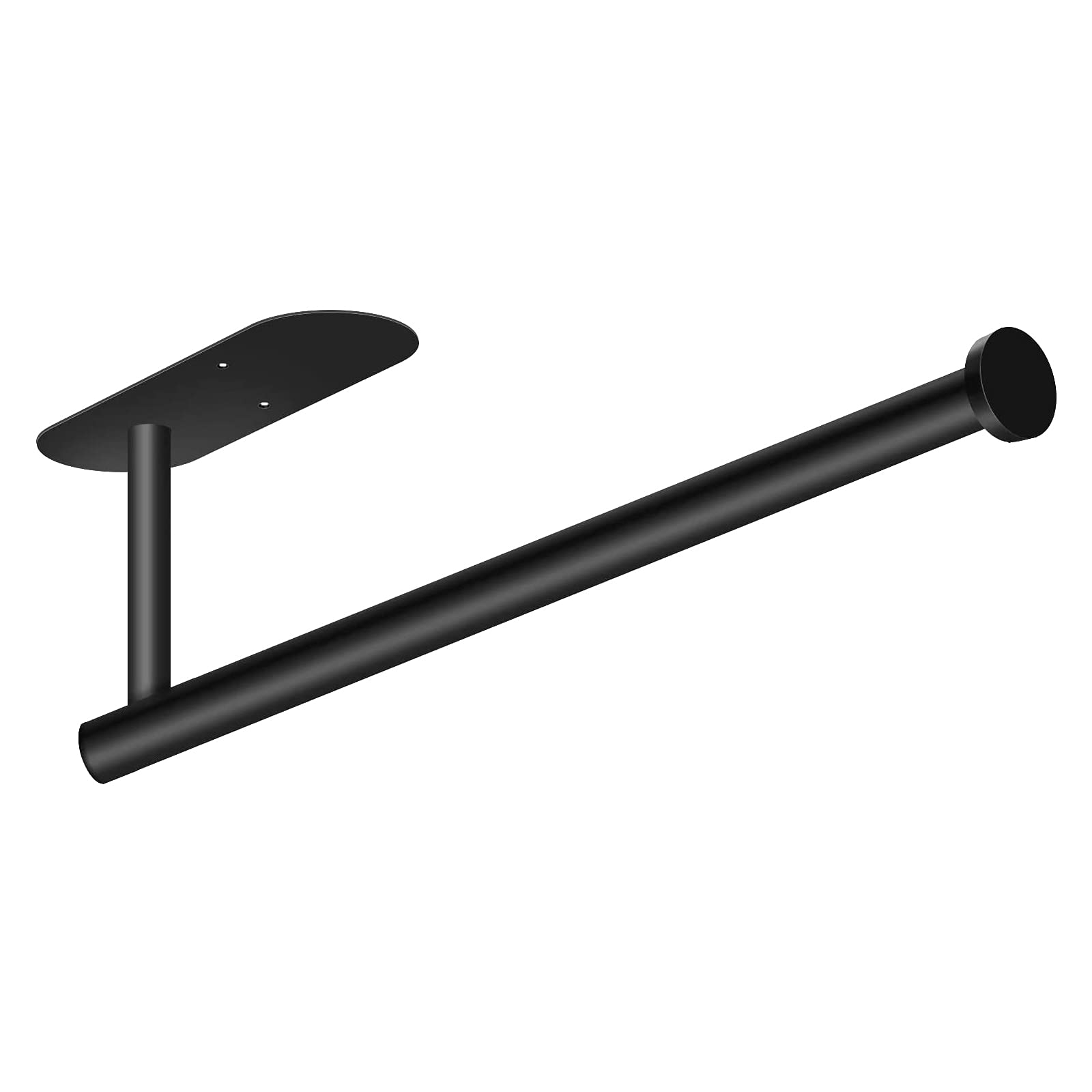Azcunu Stainless Steel Paper Towel Holder - Wall Mount or Under Cabinet Kitchen Towel Rack - Self Adhesive & Drill Installation - 304 Stainless Steel (Black) - Perfect for Home, Office & Restaurant Use
