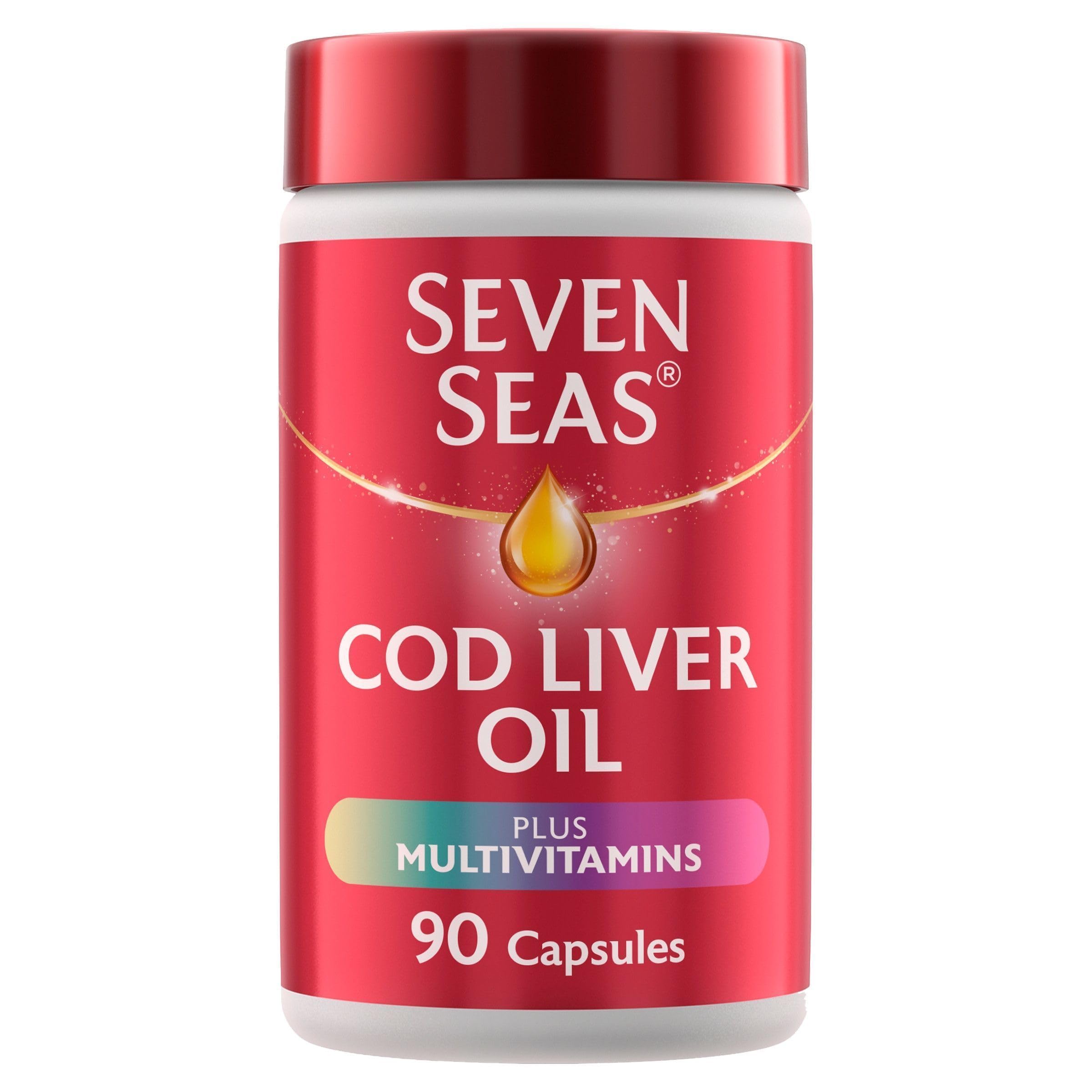 Seven Seas Cod Liver Oil & Multivitamins - 90 Capsules for Immunity Boost
