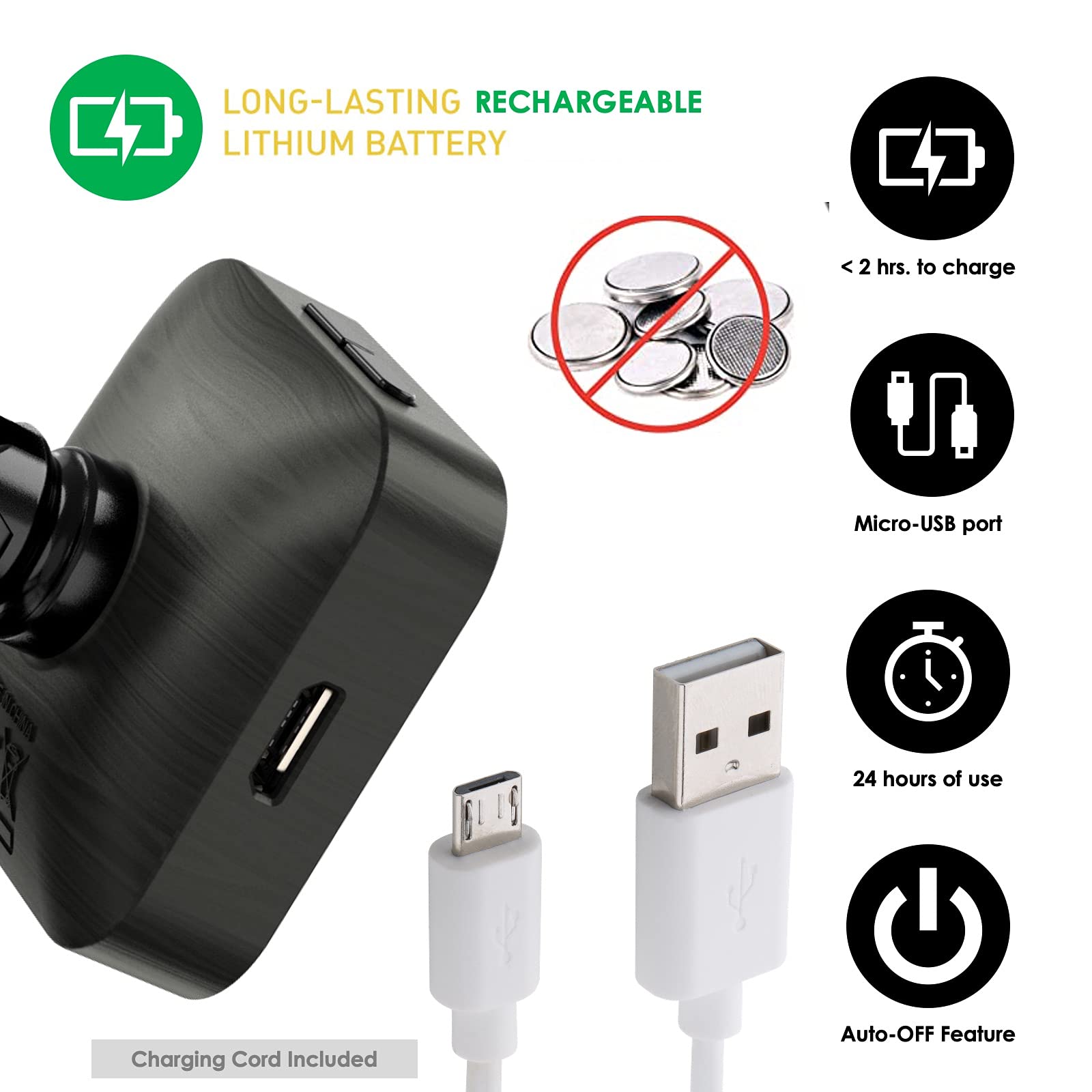 KLIQ EcoTuner - USB Rechargeable Clip-On Tuner for Guitar, Violin, Ukulele & All Instruments (Includes Charging Cable) | Perfect for Live Performances, Studio Recording & Music Practice