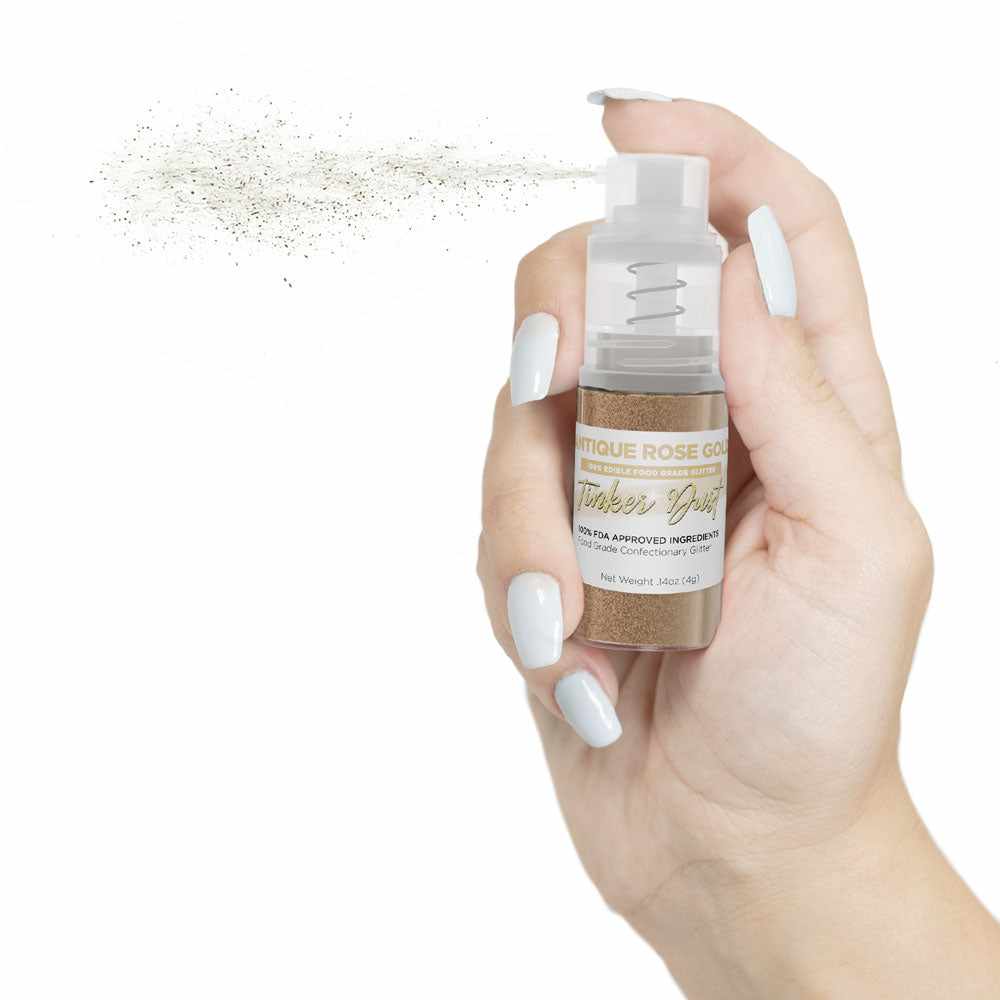 Antique Rose Gold Tinker Dust® Glitter - 4g Spray Pump for DIY Crafts, Nail Art & Body Makeup | Wholesale Bulk Glitter for Cosmetics, Soap Making & Event Decor