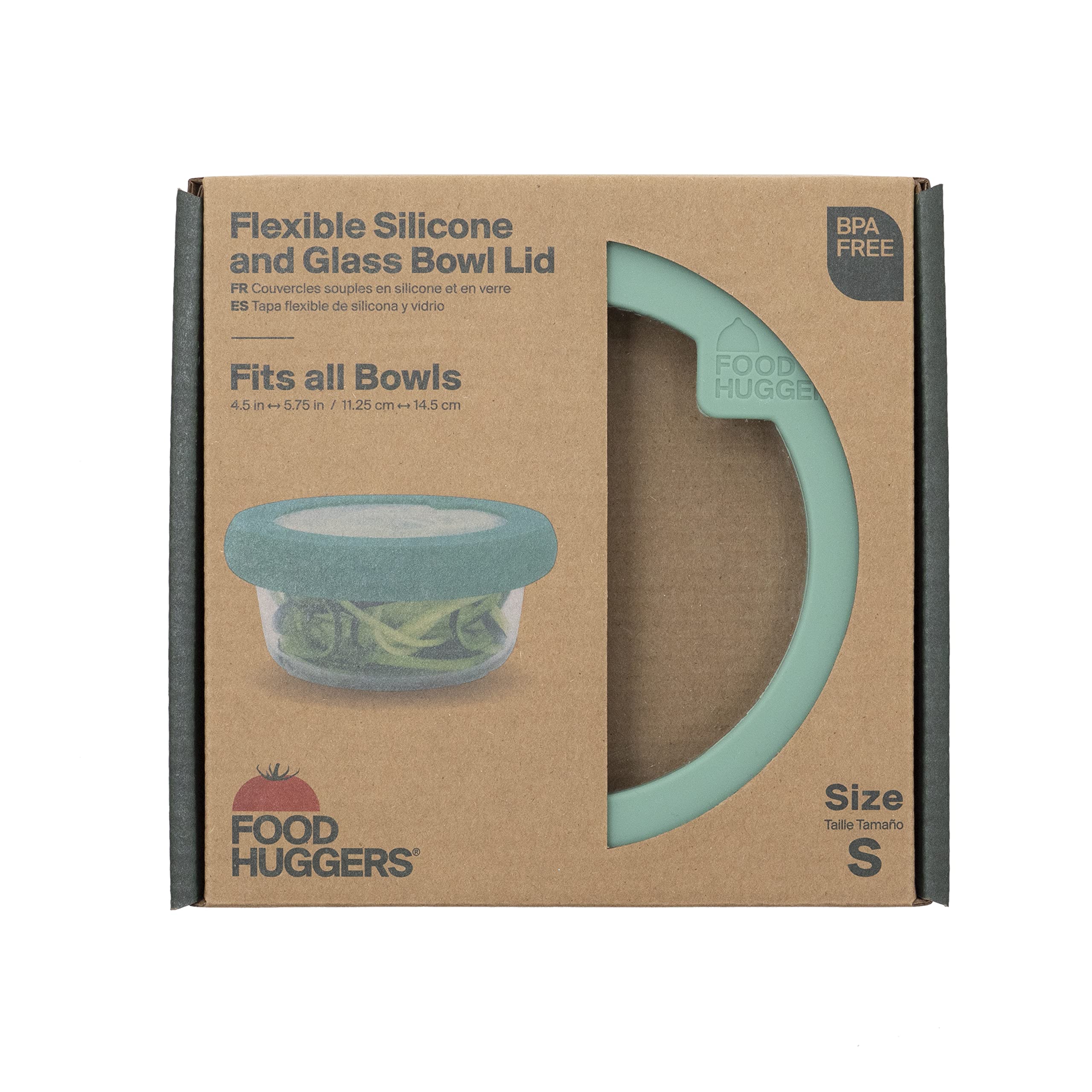 Eco-Friendly Silicone & Glass Food Storage Lids - Crack-Proof Replacement Covers for Round Containers & Bowls | Plastic-Free Kitchen Organizer | Perfect for Meal Prep, Leftovers & Sustainable Living (Small Size, Gradual Green)