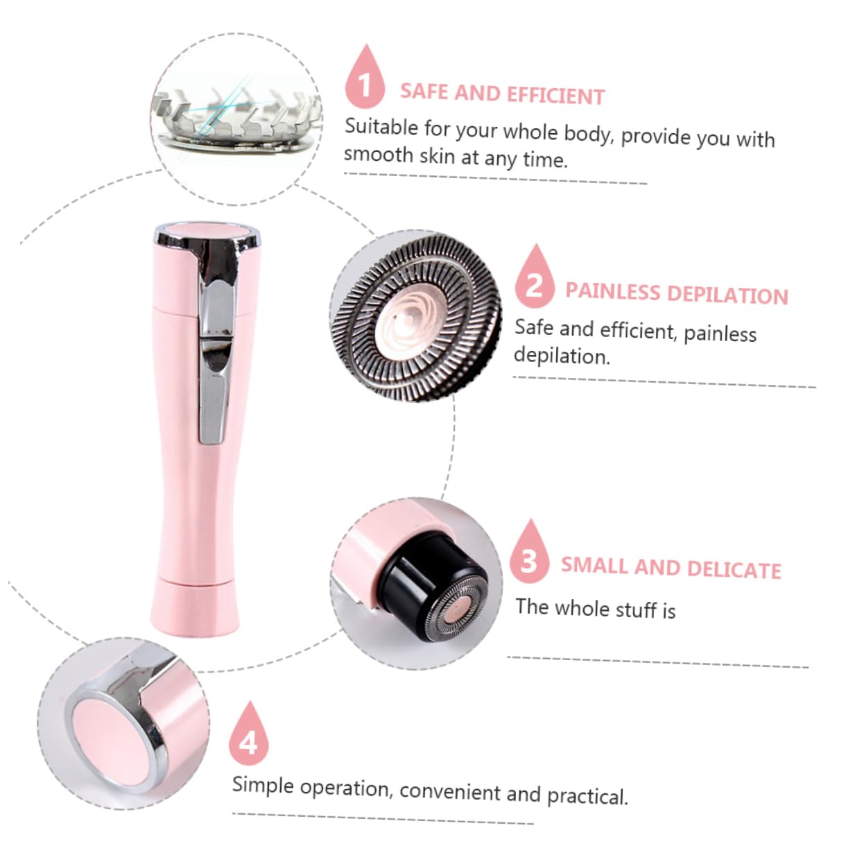 Women's Electric Leg Hair Epilator - Painless Hair Remover & Body Trimmer for Smooth Skin | Safe Depilation for Bikini, Underarms & Full Body | Perfect for Travel, Gym & Home Use