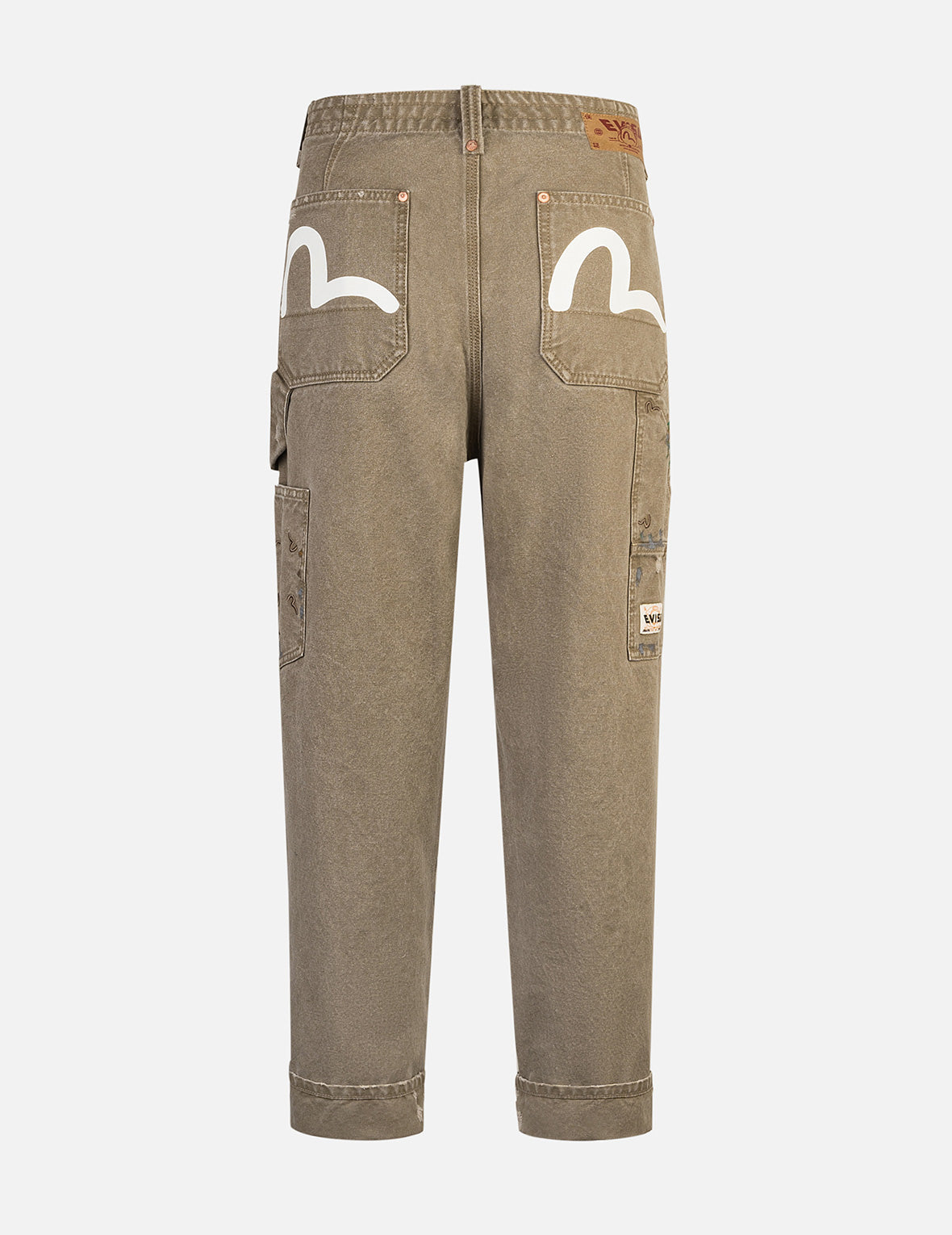 Seagull Embroidery & Logo Print Relaxed Fit Washed Denim Pants for Men - Casual Streetwear, Beach Outfits & Everyday Comfort