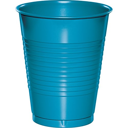 240-Pack Turquoise Blue 16 oz Disposable Plastic Party Cups - Bulk Drinking Glasses for Weddings, BBQs, Picnics & Outdoor Events