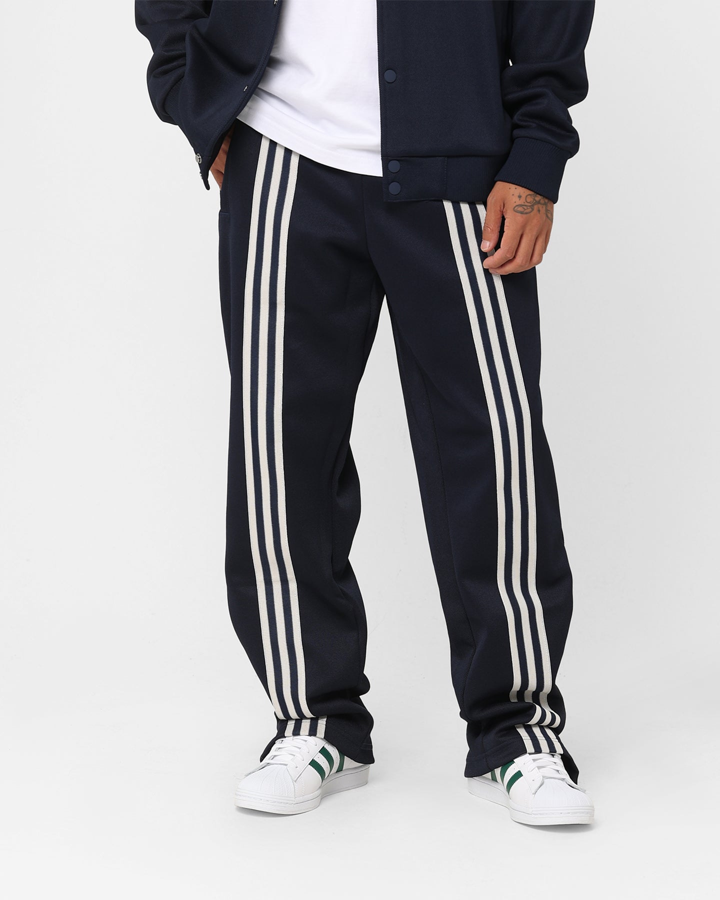 Adidas Adicolor King Track Pants for Men - Night Indigo Blue Athletic Joggers with Side Stripes - Perfect for Running, Gym Workouts & Casual Streetwear