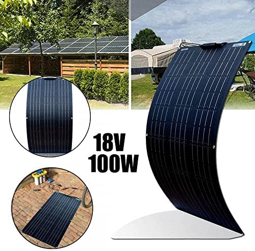 100W 18V Flexible Solar Panel Kit - Portable Solar Charger for Home, Car, RV, Boat & Camping | Waterproof & Lightweight for Outdoor Adventures