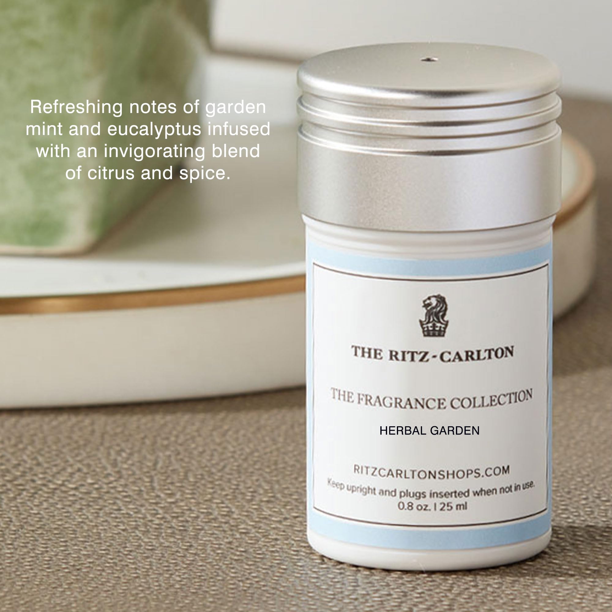 Luxury Ritz-Carlton Aromatherapy Diffuser Set with Essential Oil Capsules - Garden Mint, Eucalyptus, Citrus & Spice Scented - Perfect for Home Spa, Hotel-Style Relaxation & Stress Relief