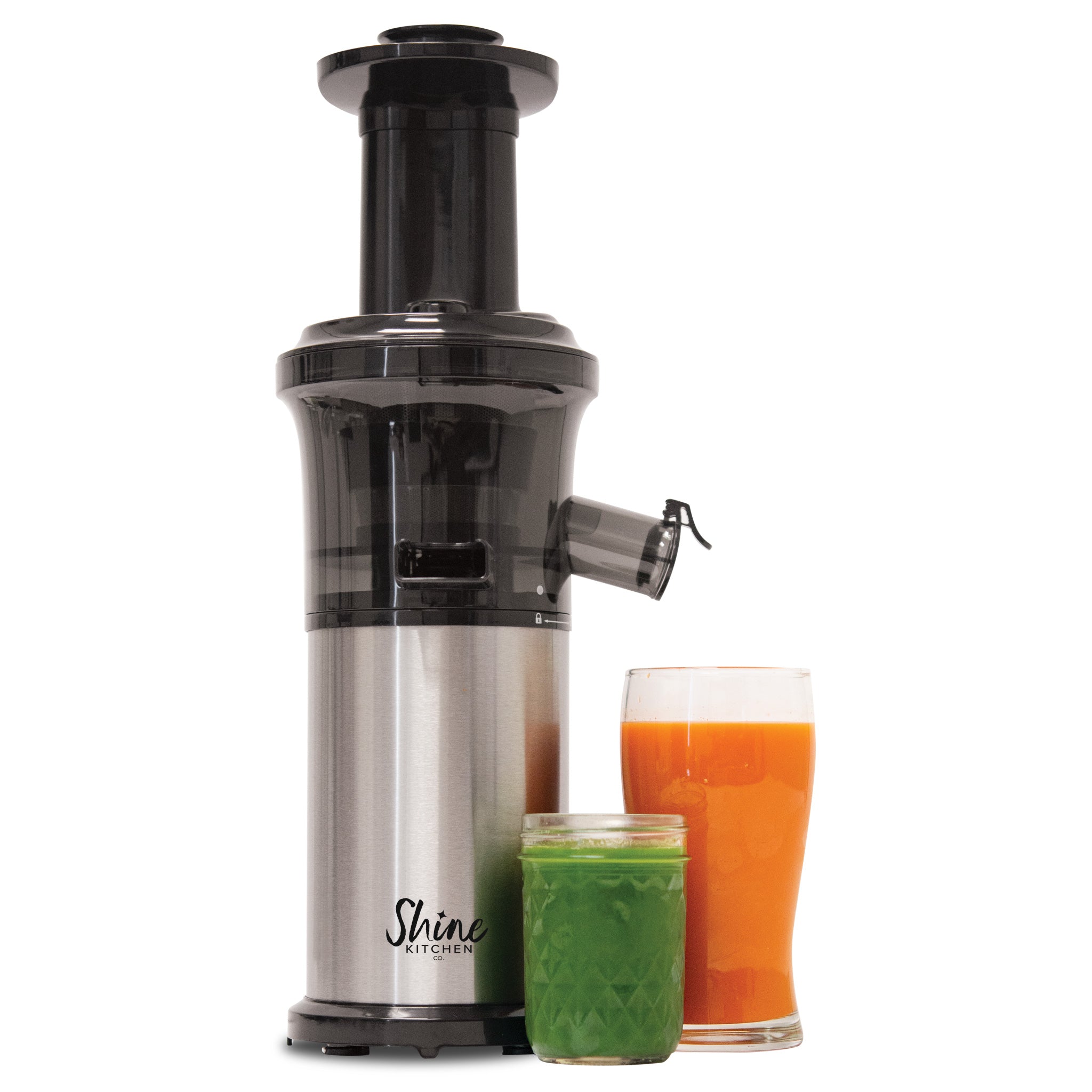 Shine Kitchen Co.® Certified Refurbished Cold Press Vertical Slow Juicer - Healthy Juice Extractor for Fruits & Vegetables - Perfect for Home, Gym & Office Use