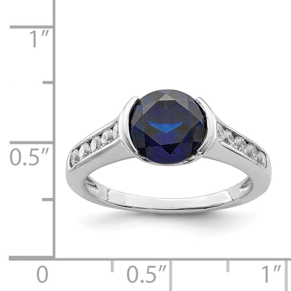 925 Silver Blue Sapphire & CZ Ring for Women - Elegant Gift for Her | Wedding, Party, Anniversary