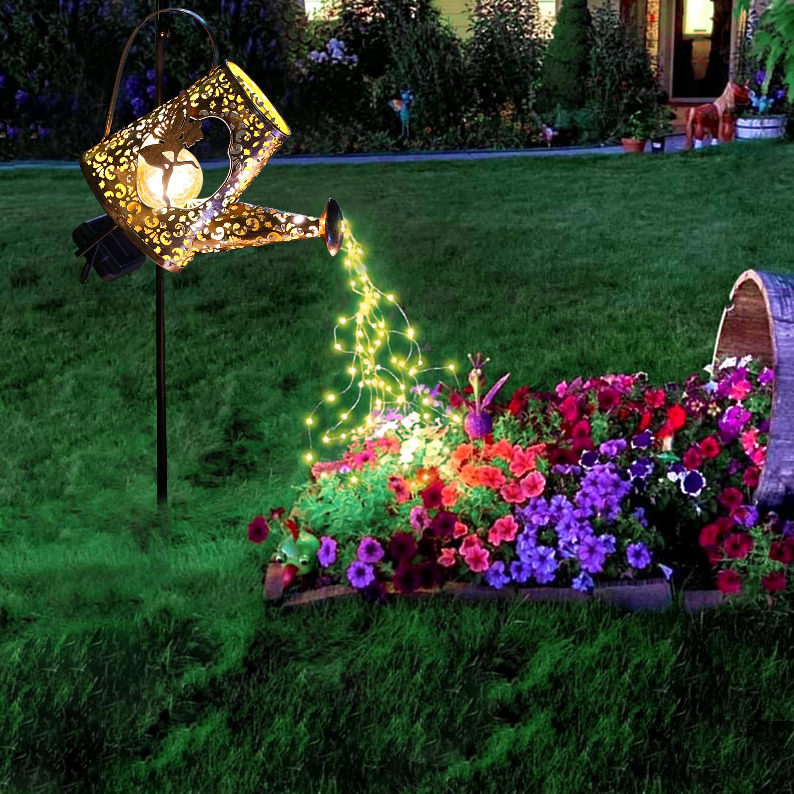 Solar Watering Can with Lights - Garden Decoration for Yard & Patio