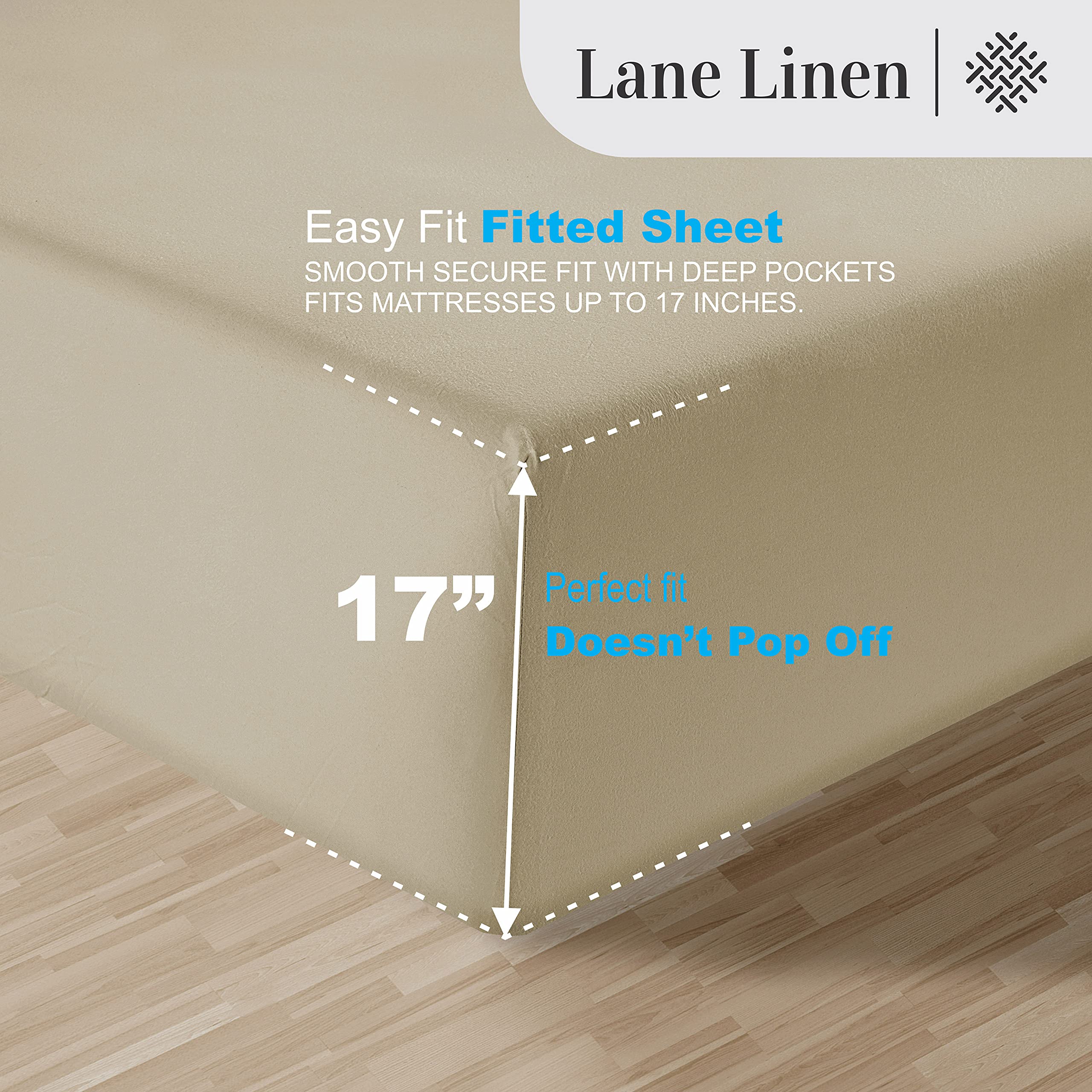 1000 TC 100% Egyptian Cotton Bed Sheets Full Size - 16 Inch Deep Pocket Cooling Bedding Set - Breathable, Fade & Pill Resistant - Perfect for Hot Sleepers & Luxury Bedrooms