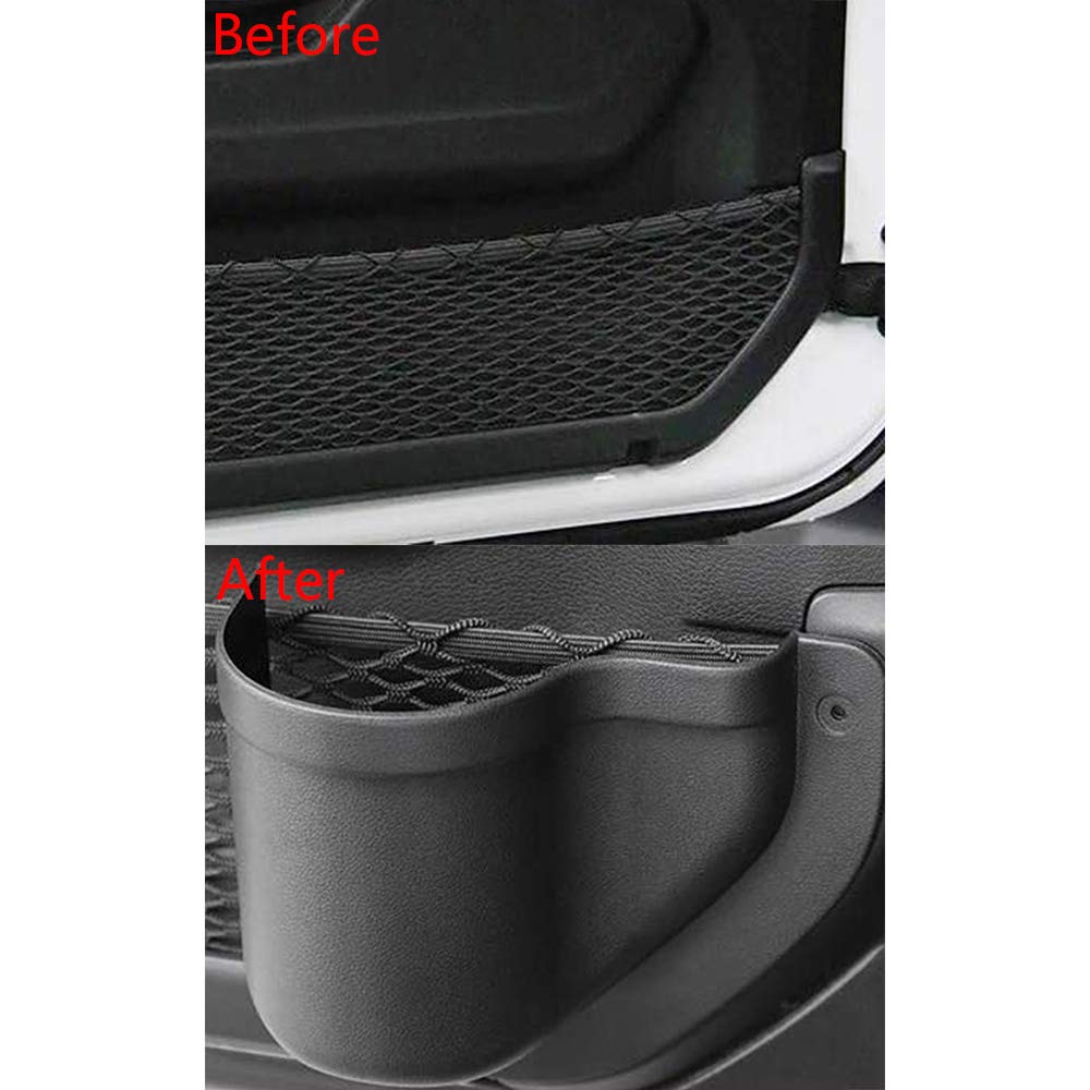 AstraDepot Front & Rear Door Storage Cup Holder + Door Screw Protector Cover Trim Kit for 2018-2022 Jeep Wrangler JL/JLU | Extra Side Storage & Bolt Hide Solution | Perfect for Off-Road Adventures & Car Organization