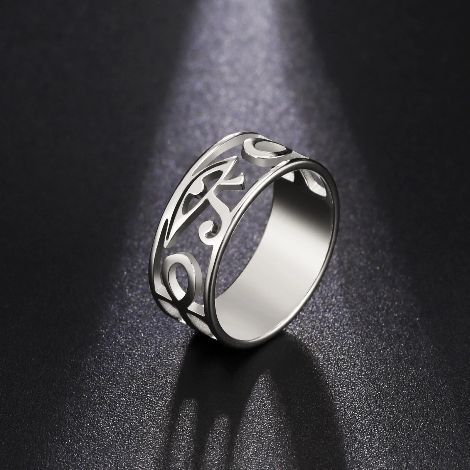 Eye of Horus Ring - Ancient Egyptian Symbol Jewelry for Protection & Power - Perfect for Spiritual Gifts, Meditation, and Boho Fashion Accessories