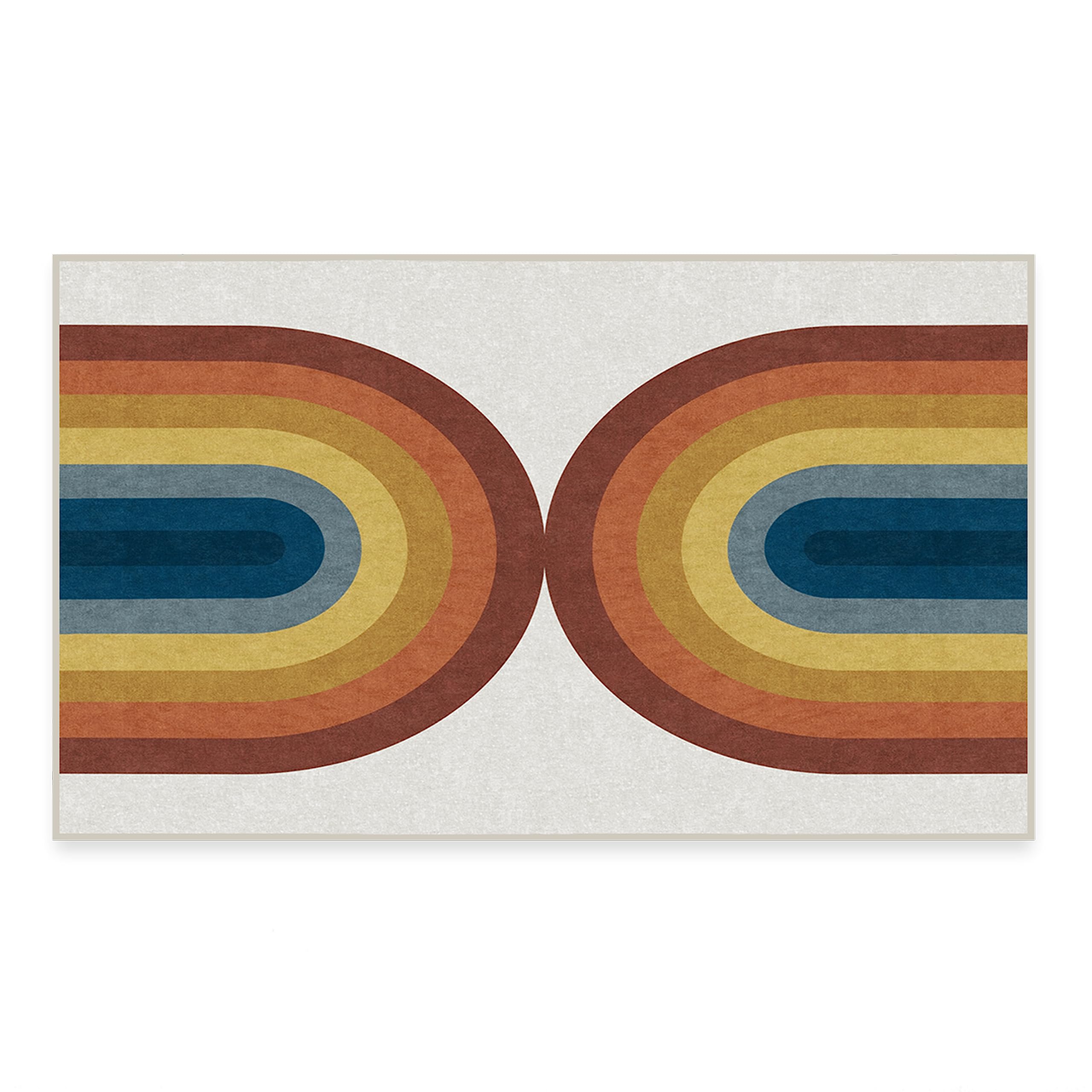 Ruggable Washable 3x5 Area Rug - Absida Rainbow | Premium Non-Slip Rainbow Rug for Living Room, Bedroom, Kitchen, Office & Classroom | Perfect for High-Traffic Areas & Pet-Friendly Homes