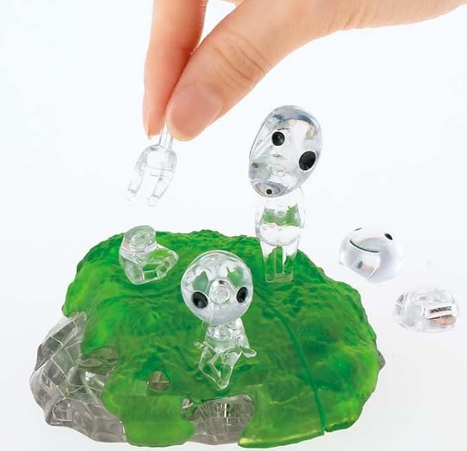 3D Kodama Crystal Puzzle - Ghibli's Princess Mononoke Inspired Brain Teaser for Adults & Kids | Perfect for Studio Ghibli Fans, Home Decor, and Stress Relief