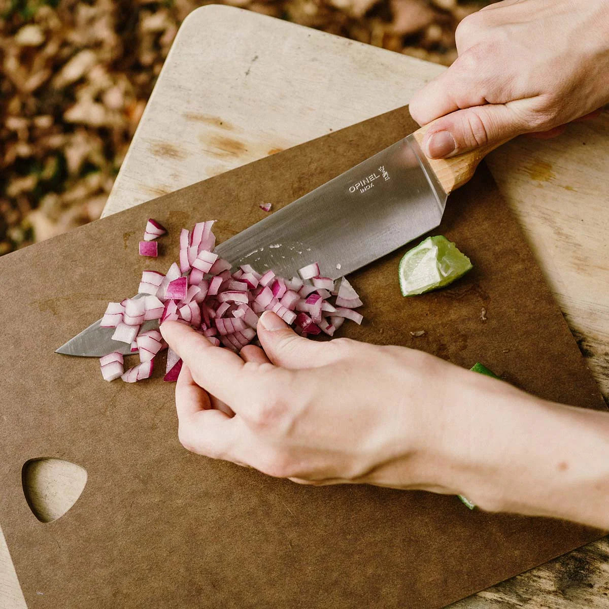 Opinel Parallele 8 Chef Knife - High Carbon Stainless Steel Kitchen Knife for Professional Chefs & Home Cooking - Perfect for Slicing, Dicing & Chopping Vegetables, Meat & Fruits