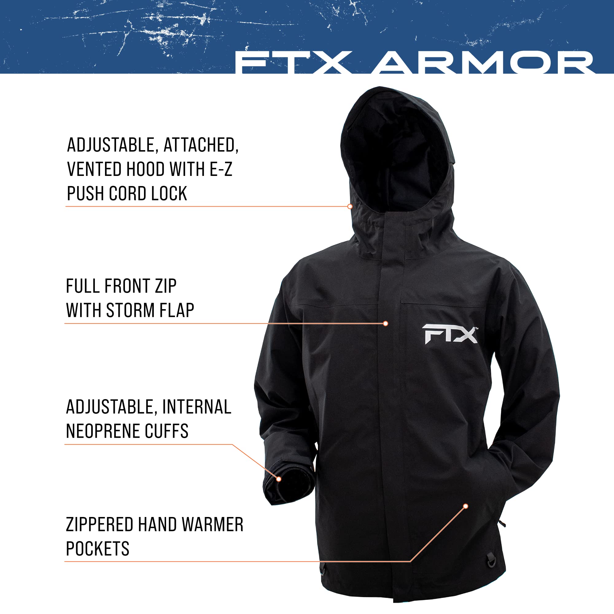 FROGG TOGGS Men's FTX Armor Waterproof Rain Jacket - Lightweight, Breathable Outdoor Gear for Hiking, Camping & Fishing