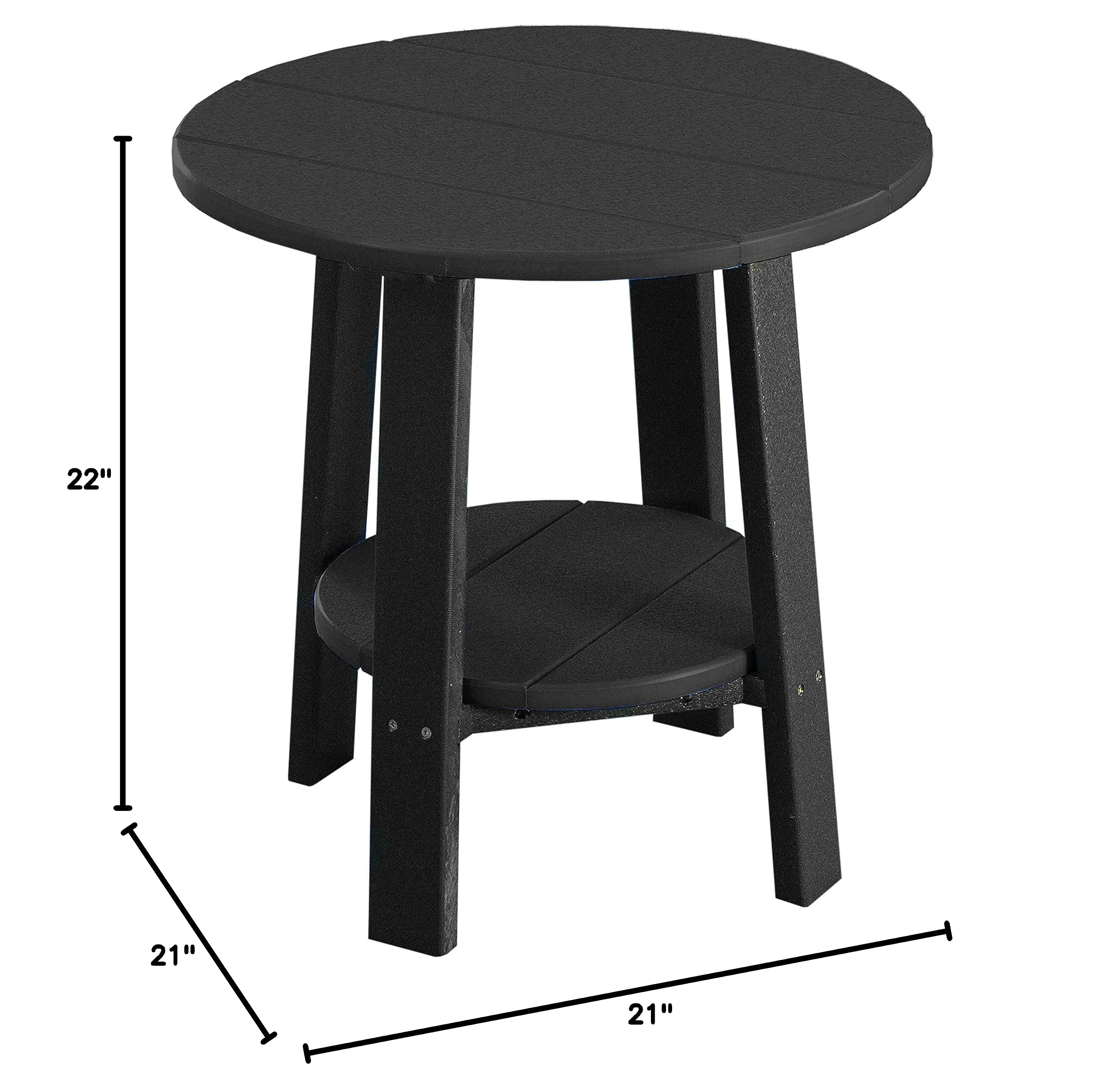 LuxCraft Deluxe End Table - 35 Color Options for Living Room, Bedroom & Office - Modern Nightstand with Storage Shelf