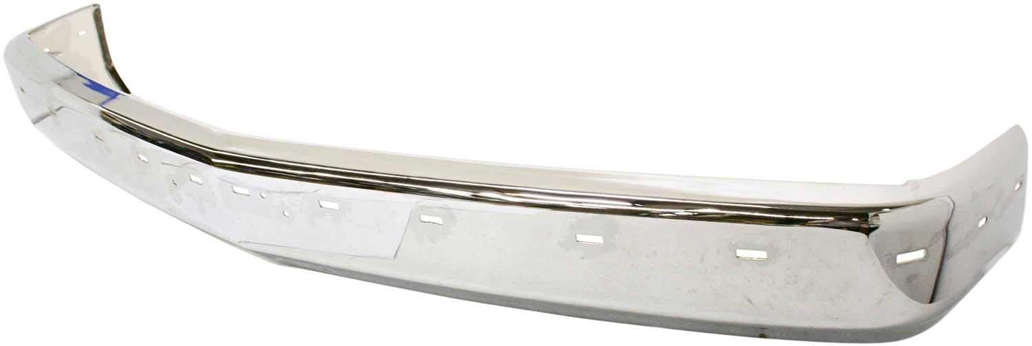 Garage-Pro Chrome Front Bumper with Impact Strip & Pad Holes | Compatible with 1988-2002 Chevrolet C/K Full Size Pickup Trucks | Durable Replacement for Off-Road & Daily Driving