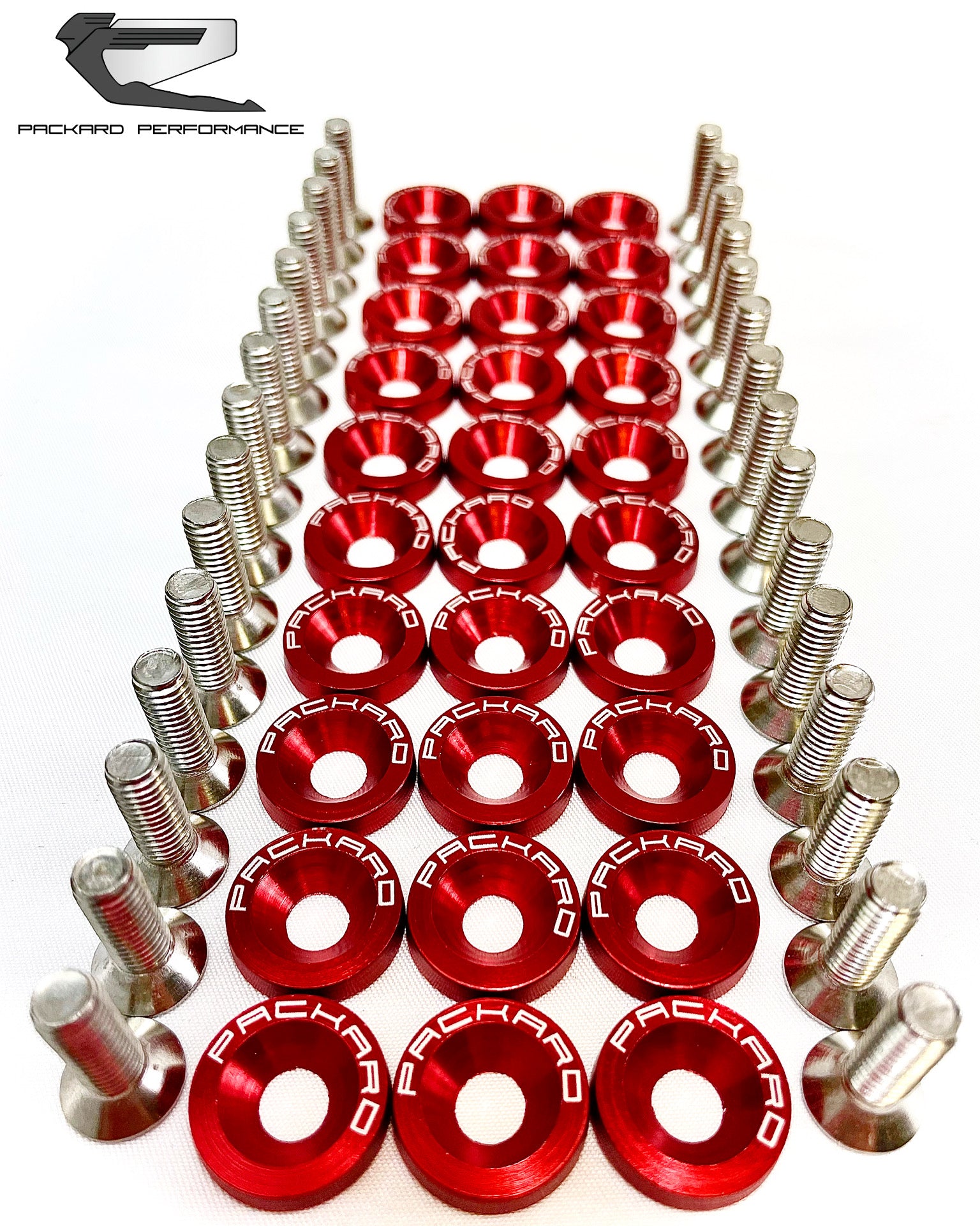 Packard Performance Billet Fender Washers - 30 Piece Set - High Strength Aluminum Alloy Washers for Automotive, Marine & Industrial Applications - Perfect for Vehicle Restoration, Boat Building & Machinery Assembly