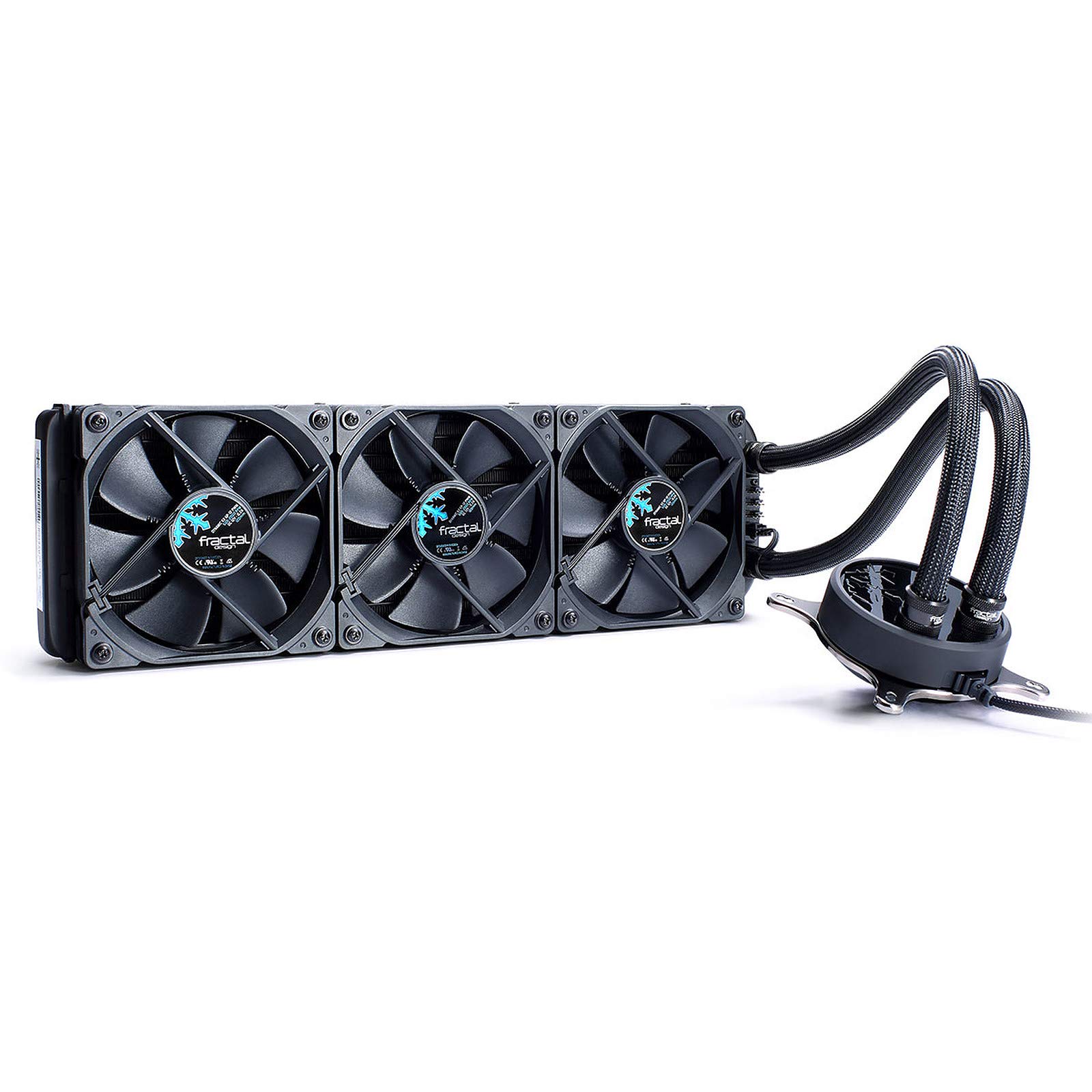 Fractal Design Celsius S36 360mm AIO Liquid CPU Cooler - Silent PWM Cooling with Intelligent Controls - Includes 3x Dynamic X2 GP-12 120mm Fans - 1/4