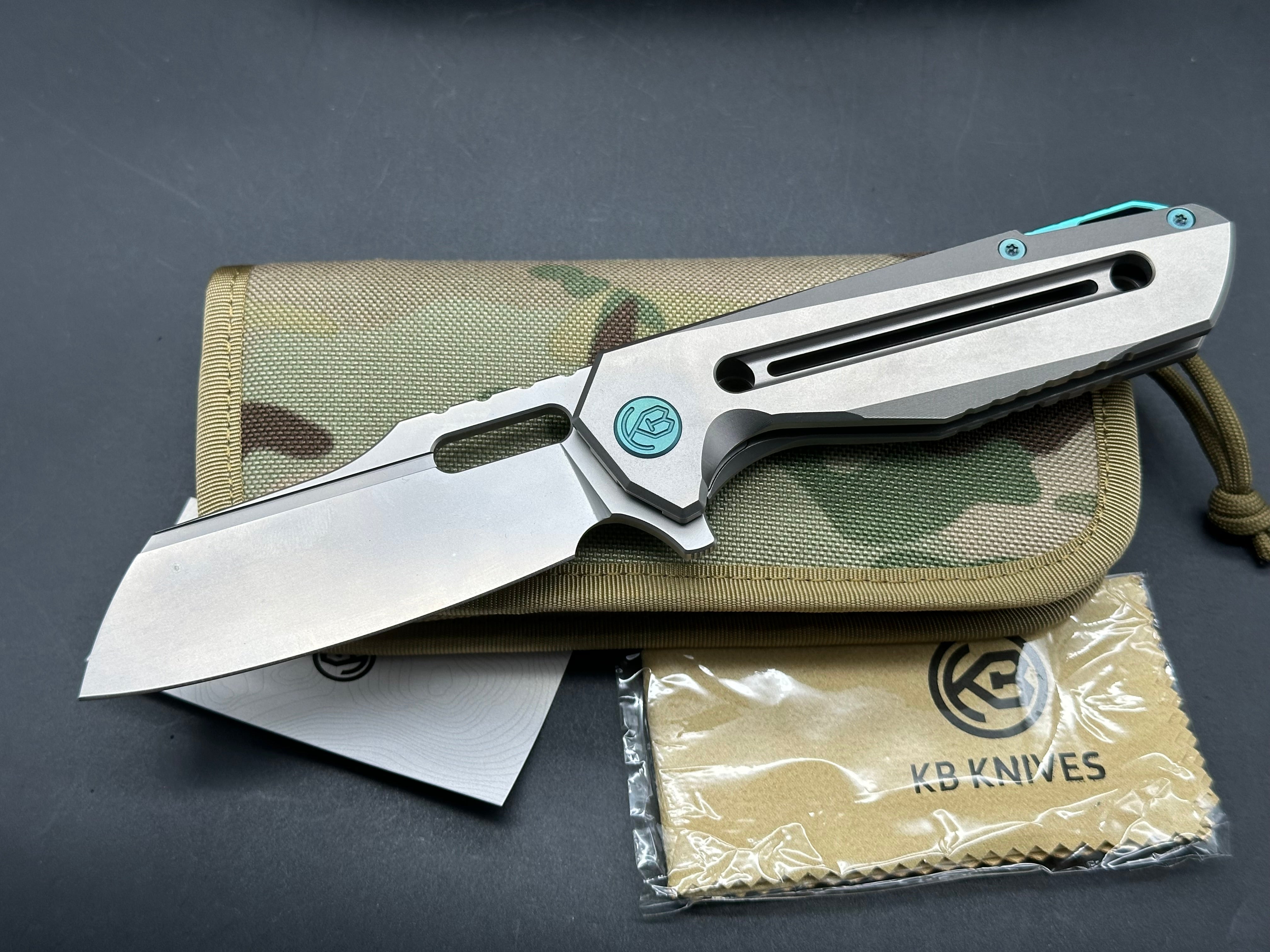 Premium Titanium Handle Atlas Frame Lock Tactical Flipper Knife - EDC Pocket Knife for Outdoor Camping, Hunting & Survival Gear