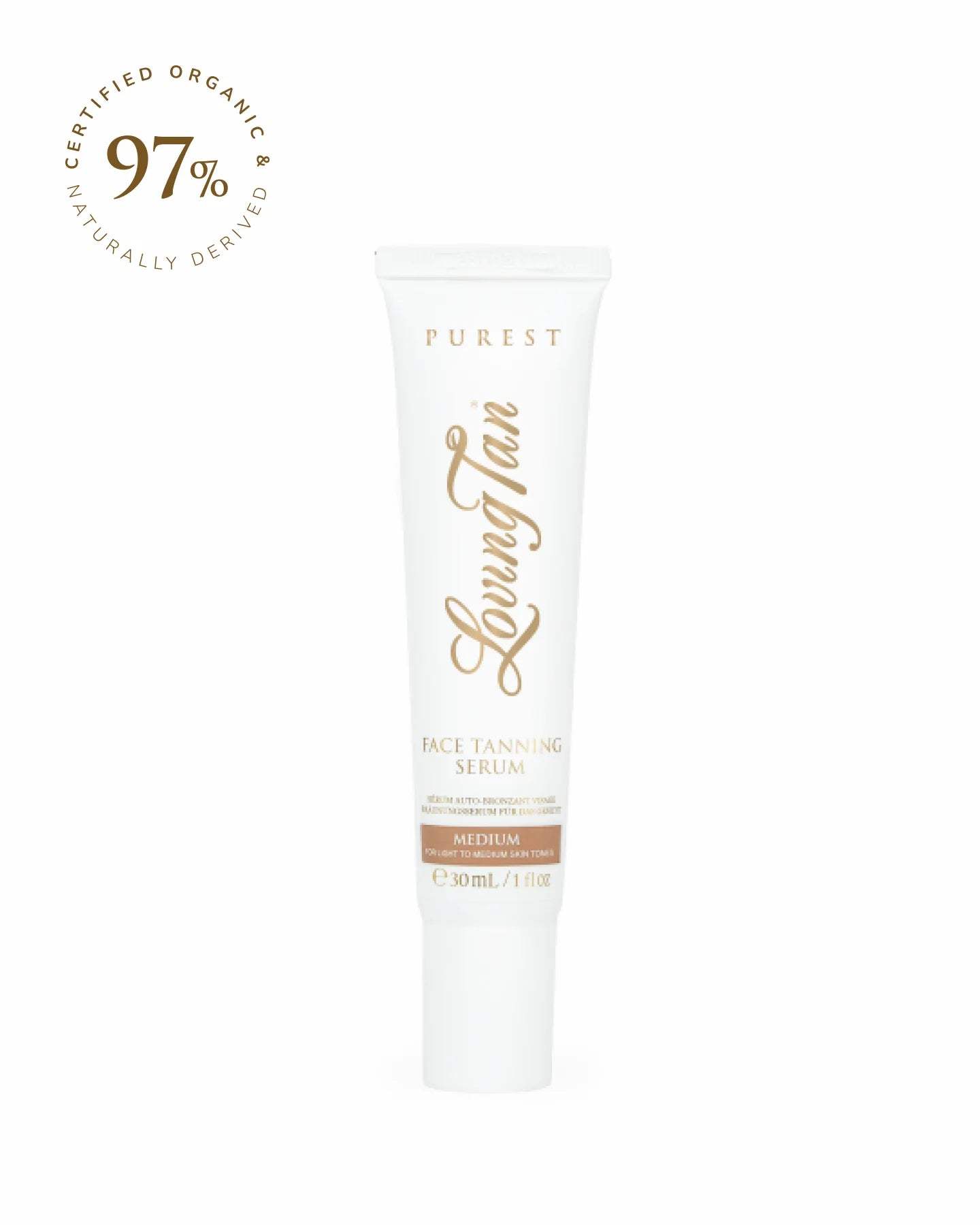 Loving Tan Purest Face Tan - 2 Hour Express Self Tanner for Face, Natural & Streak-Free Glow | Perfect for Daily Use, Special Occasions & Sunless Tanning Lovers