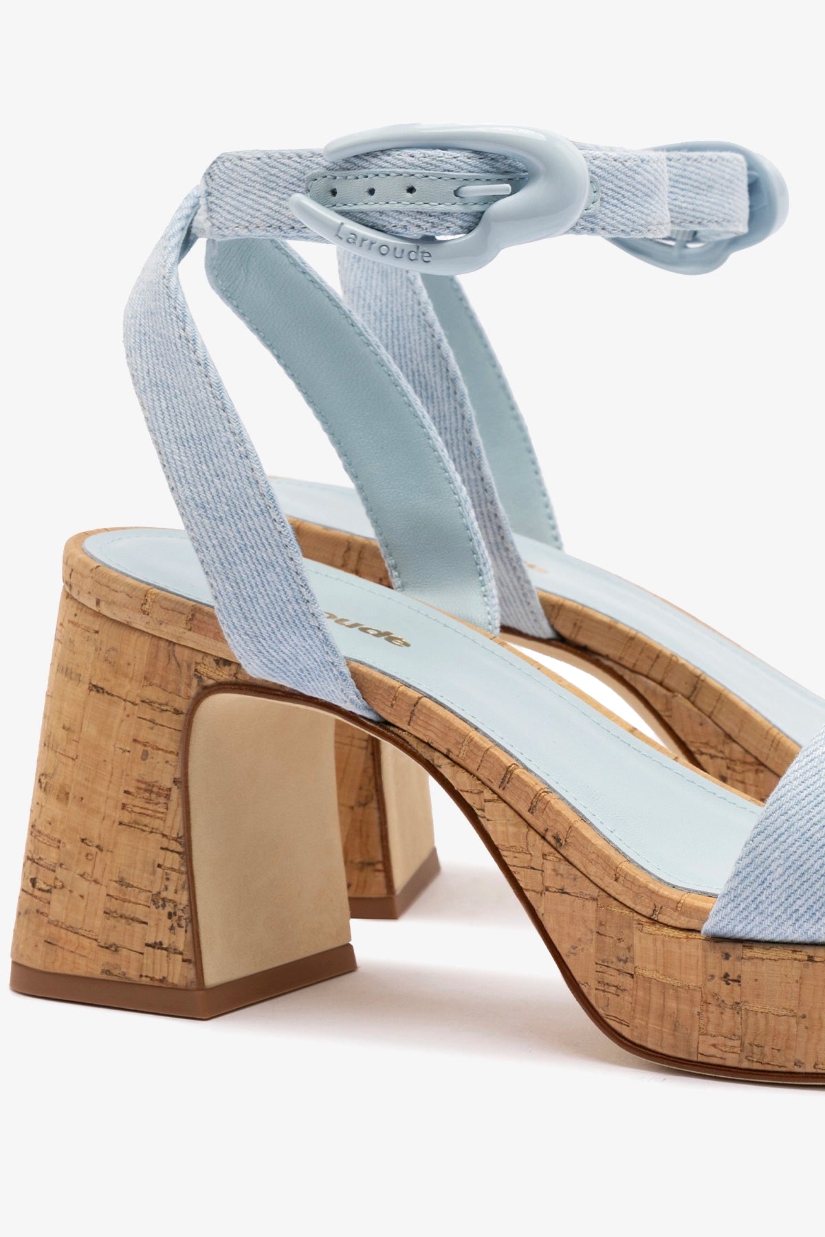 Dolly Verona Low Sandal - Women's Maya Denim & Natural Cork Wedge Sandals for Summer | Beach, Vacation & Casual Outfit Essential