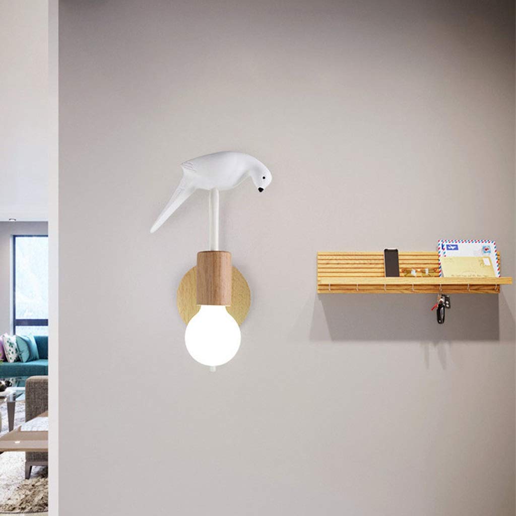 Nordic Bird LED Wall Lights - Modern Bedside Lamp & Bedroom Sconces for Living Room, Dorm, Nursery - Energy Efficient Home Decor Lighting Fixture for Cozy Ambience