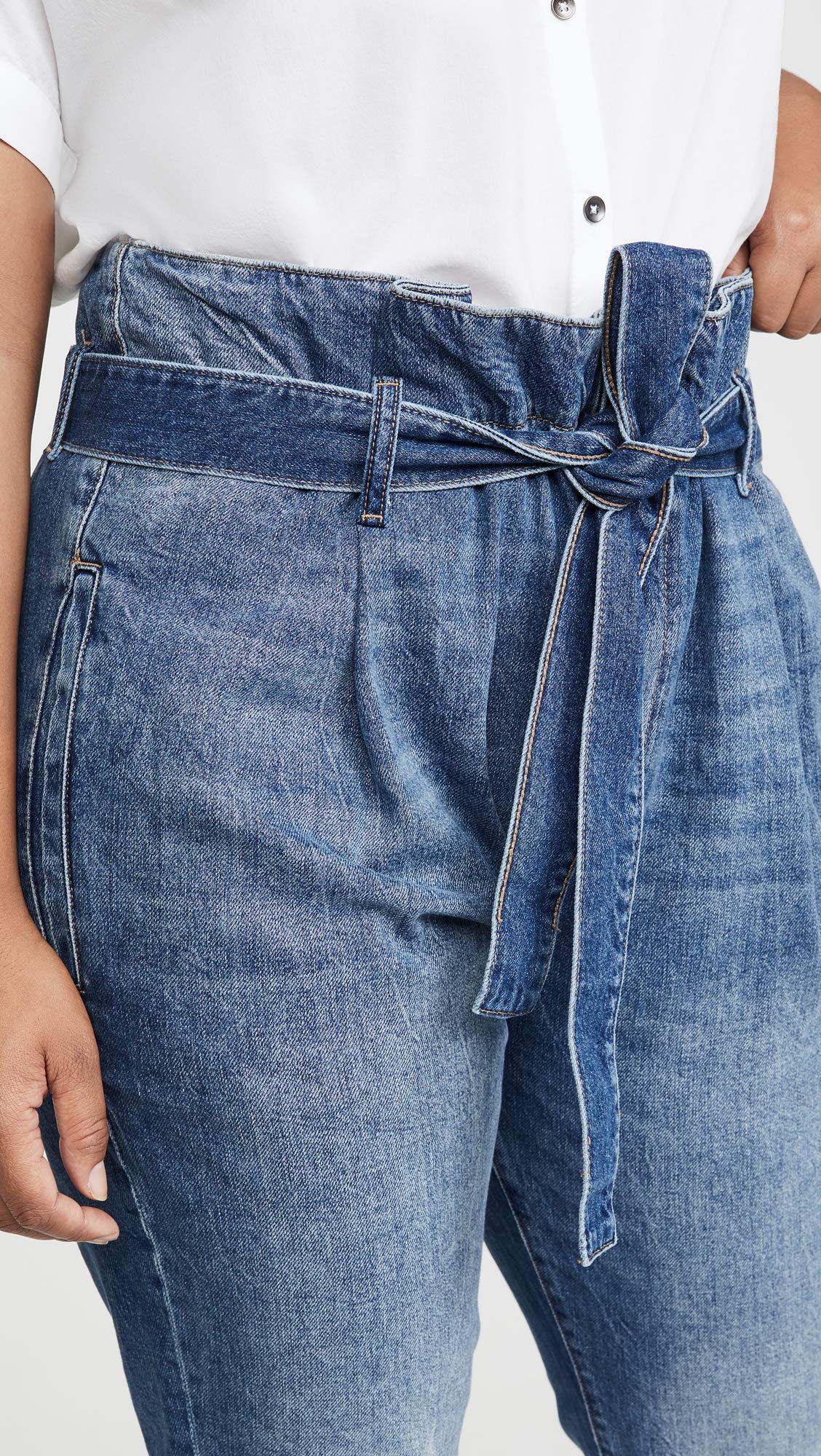 DL1961 Women's Susie High Rise Paperbag Tapered Jeans - Stretch Denim Pants for Casual & Work Outfits | Perfect for Office, Date Night & Weekend Wear