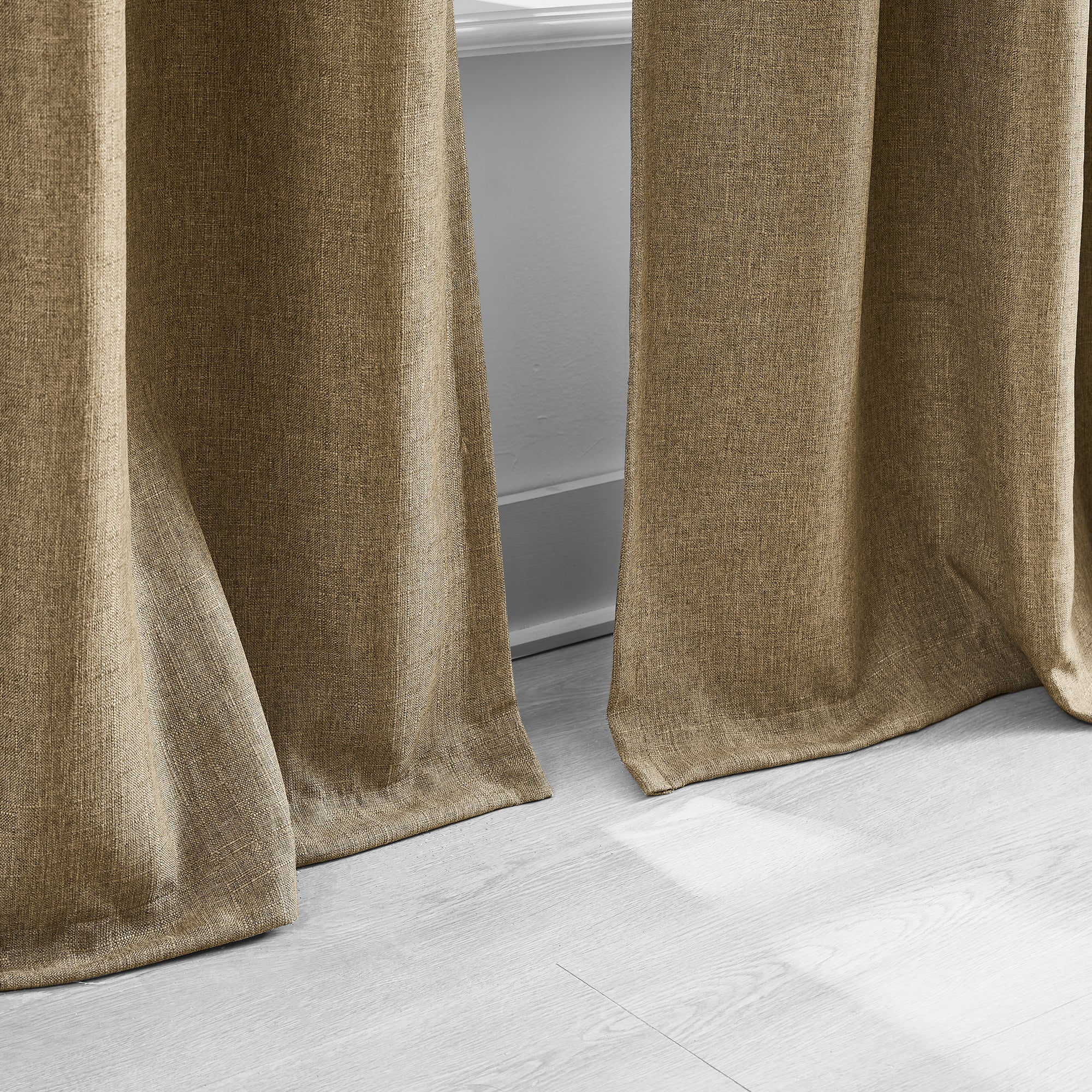 Meena Slub 100% Blackout Window Curtain Panels for Bedroom & Living Room - Thermal Insulated Light Blocking Drapes for Better Sleep & Privacy