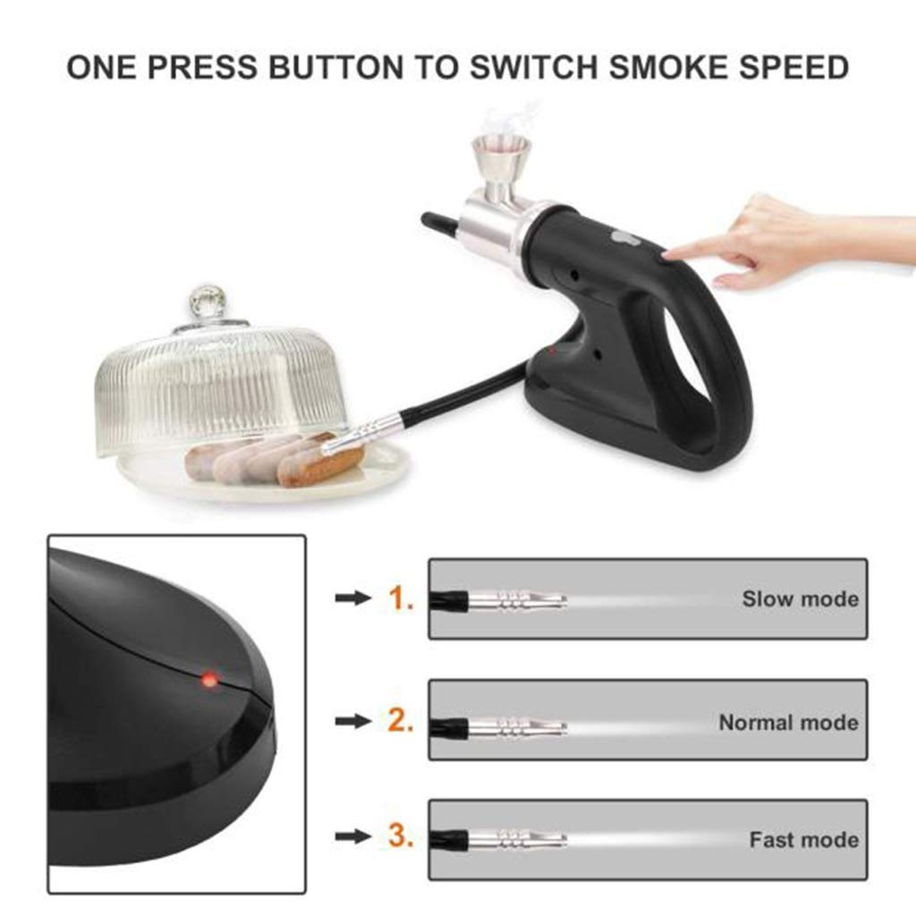 Portable Handheld Cold Smoking Gun for Meat, BBQ, Sous Vide, Cocktails & Cheese - Kitchen & Outdoor Use with Wood Chips | Perfect for Grilling, Mixology & Gourmet Cooking