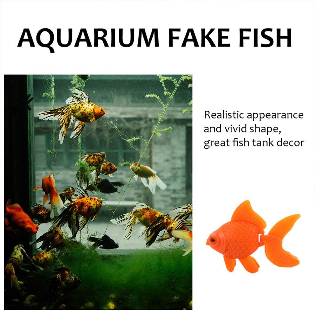 Balacoo 20pcs Realistic Floating Goldfish Toys for Aquarium Decor
