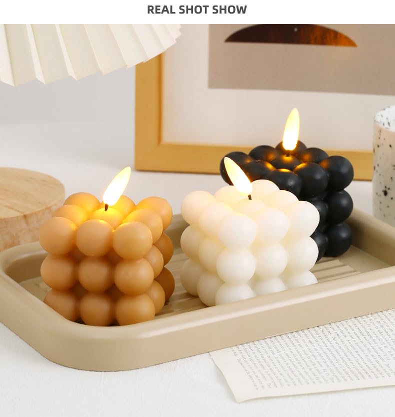 2Pcs Soy Wax Scented Candles - Aromatherapy Decorative Bubble Candles for Bedroom, Bathroom, Office | Perfect Gift Set for Mother, Friends, Lover | Relaxing Home Decor & Romantic Ambiance Lighting