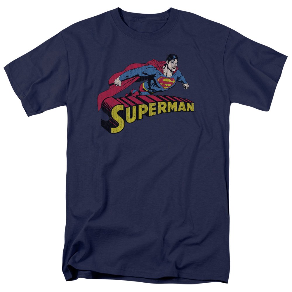 Superman Flying Over Licensed Graphic T-Shirt for Men & Women - Casual Superhero Tee for Fans & Collectors