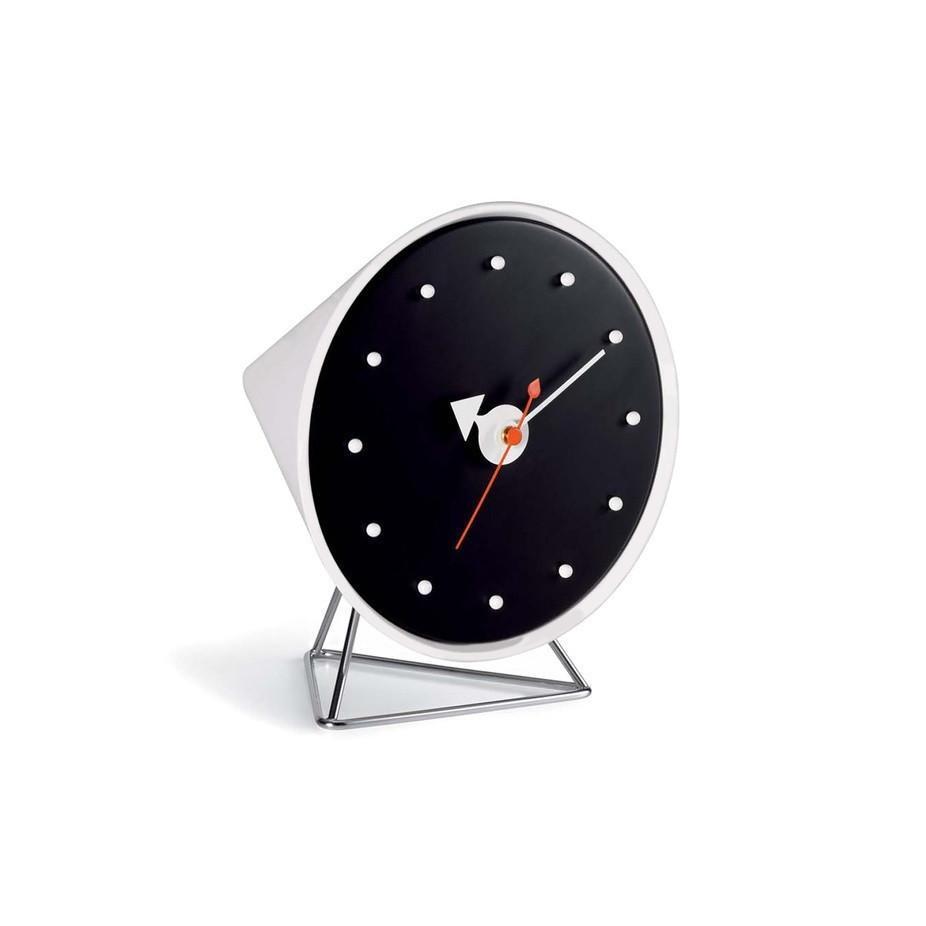 Vintage Cone Desk Clock - Silent Non-Ticking Analog Alarm Clock for Office, Bedroom & Study Room | Perfect Gift for Home & Work