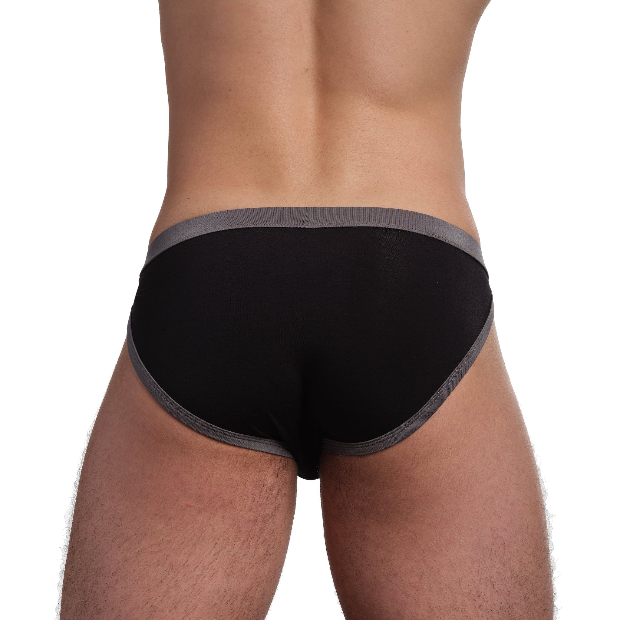 Just The Bones Cloud Sport Brief Black - Ultra Soft Breathable Men's Underwear for Running, Gym & Everyday Comfort