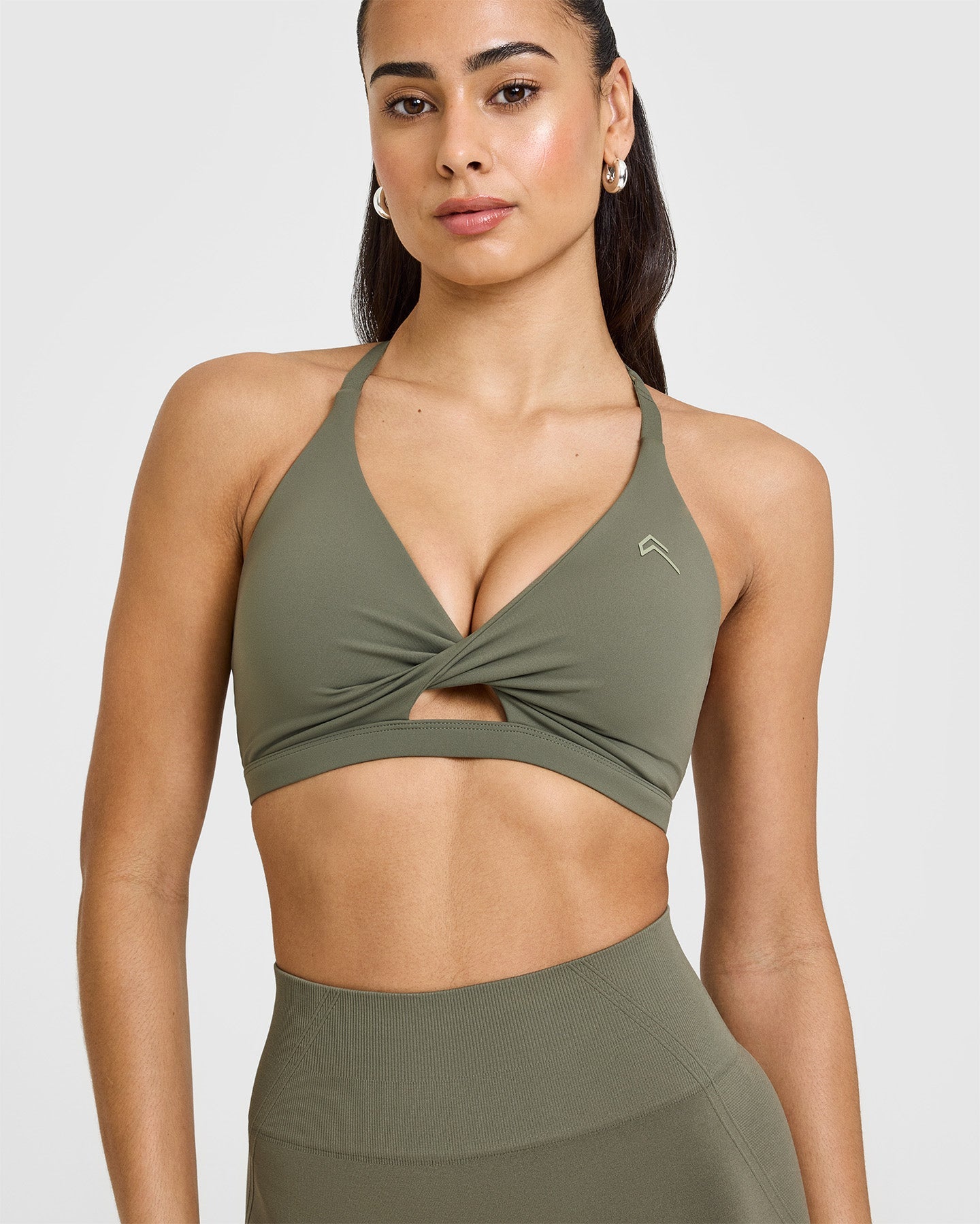 High-Performance Unified Twist Sports Bra for Women - Alpine Green | Breathable & Supportive for Yoga, Running & Gym Workouts