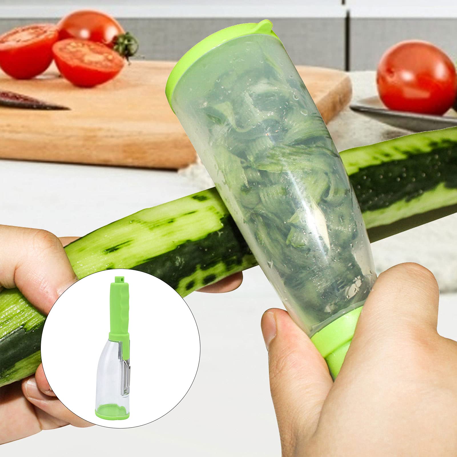 Dragon Design Fruit & Vegetable Peeler with Storage Box - Stainless Steel Kitchen Peeler Tool for Home Cooking, Meal Prep & Camping Use