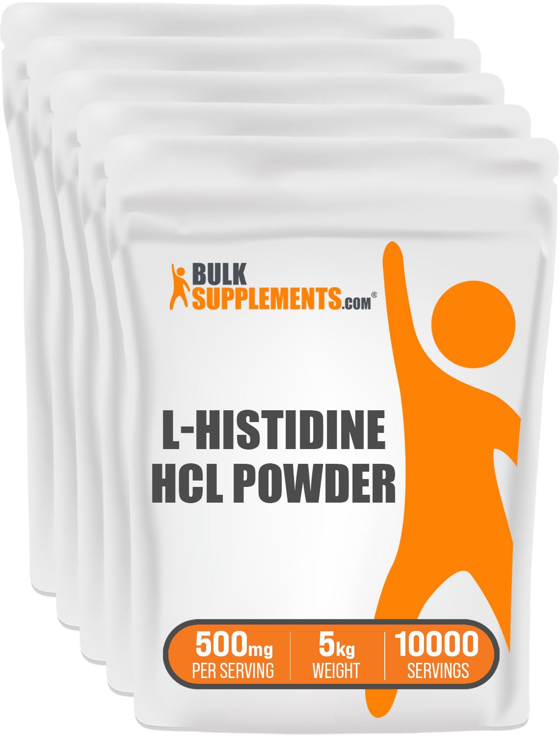BulkSupplements L-Histidine HCl Powder 500mg - Pure Amino Acid Supplement for Muscle Recovery & Immune Support - Gluten Free, 5kg (11 lbs) Pack - Perfect for Athletes, Bodybuilders & Health Enthusiasts