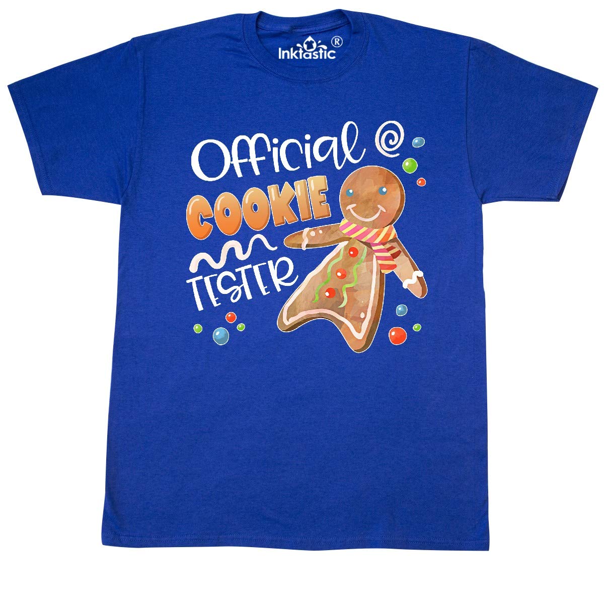 Inktastic Official Cookie Tester Cute Gingerbread T-Shirt - Funny Christmas Baking Gift for Women & Men - Perfect for Holiday Parties, Baking Enthusiasts & Cookie Lovers