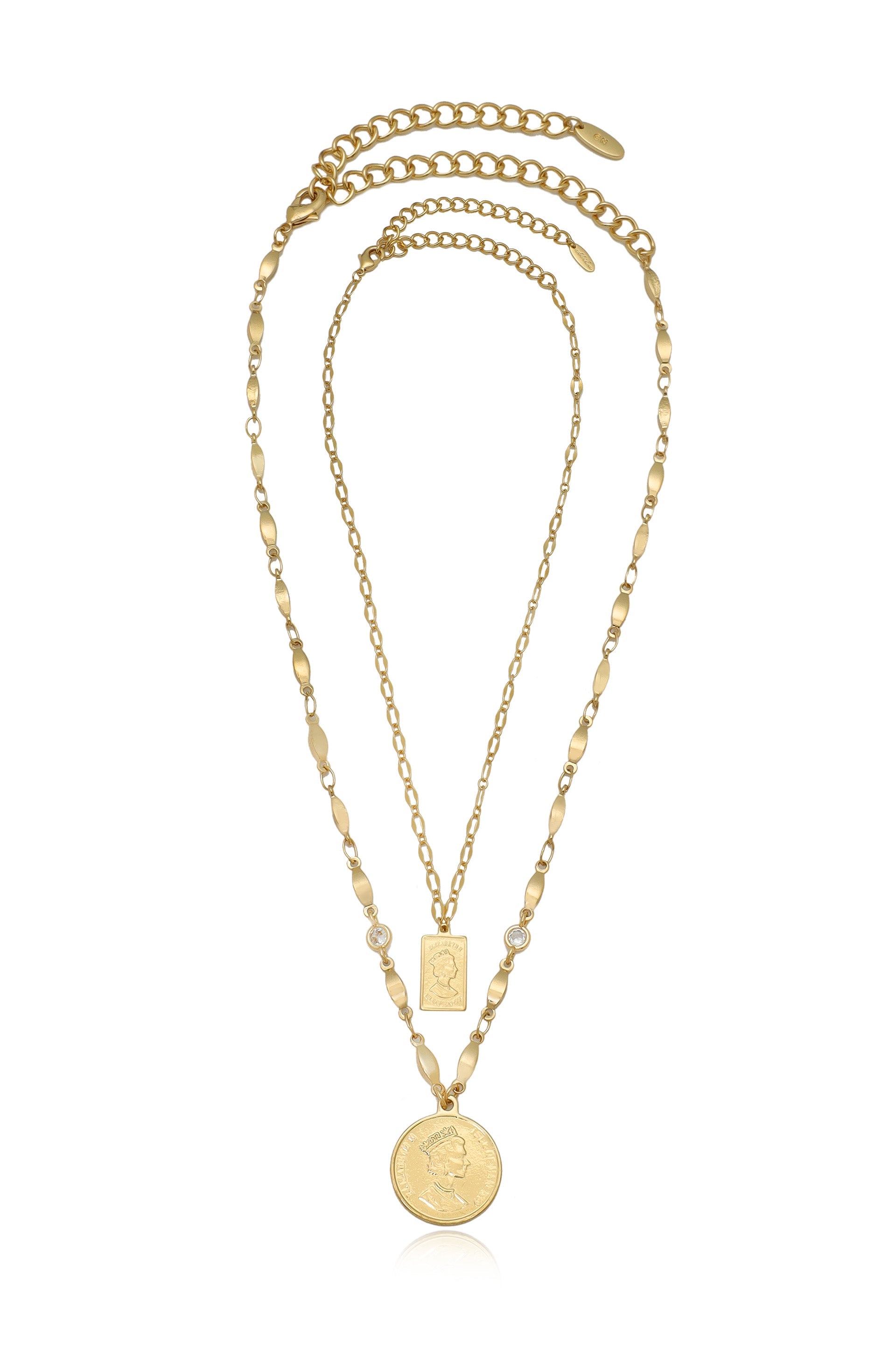 Medallions of Mine Layered Coin Necklace Set - Vintage Gold & Silver Pendant Jewelry for Women - Perfect for Everyday Wear, Gift Giving & Special Occasions