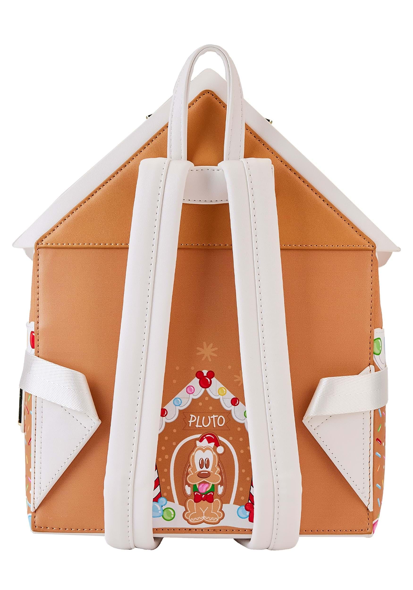 Loungefly Disney Mickey & Friends Gingerbread House Mini Backpack - Cute Christmas Themed Crossbody Bag for Women & Girls - Perfect for Holidays, Travel, and Disney Parks
